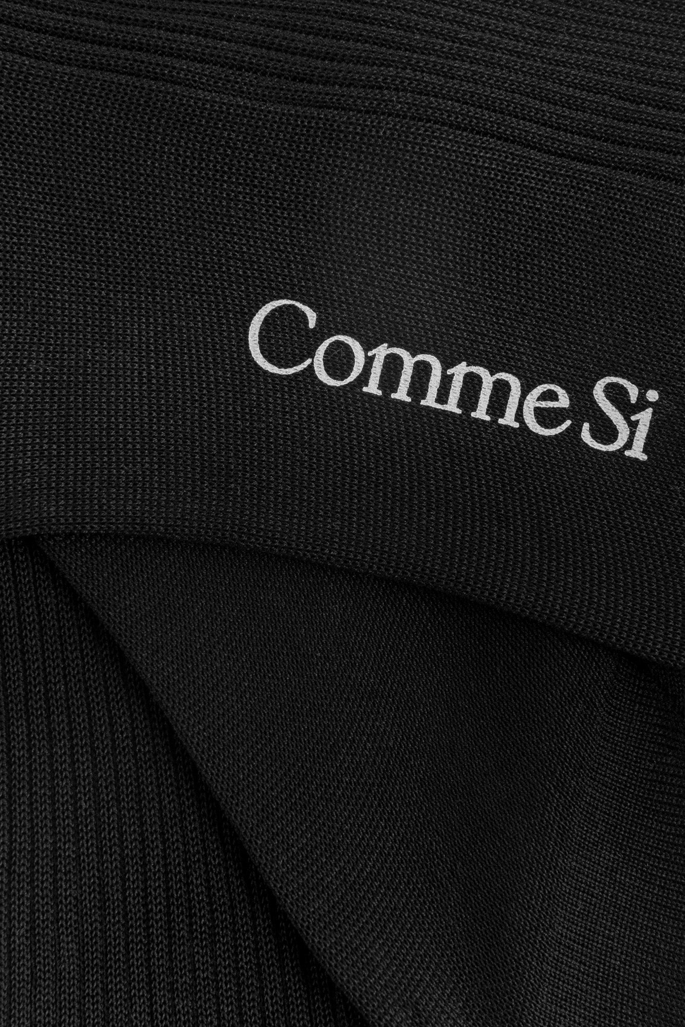 footbed detail of the Agnelli sock in black, trio