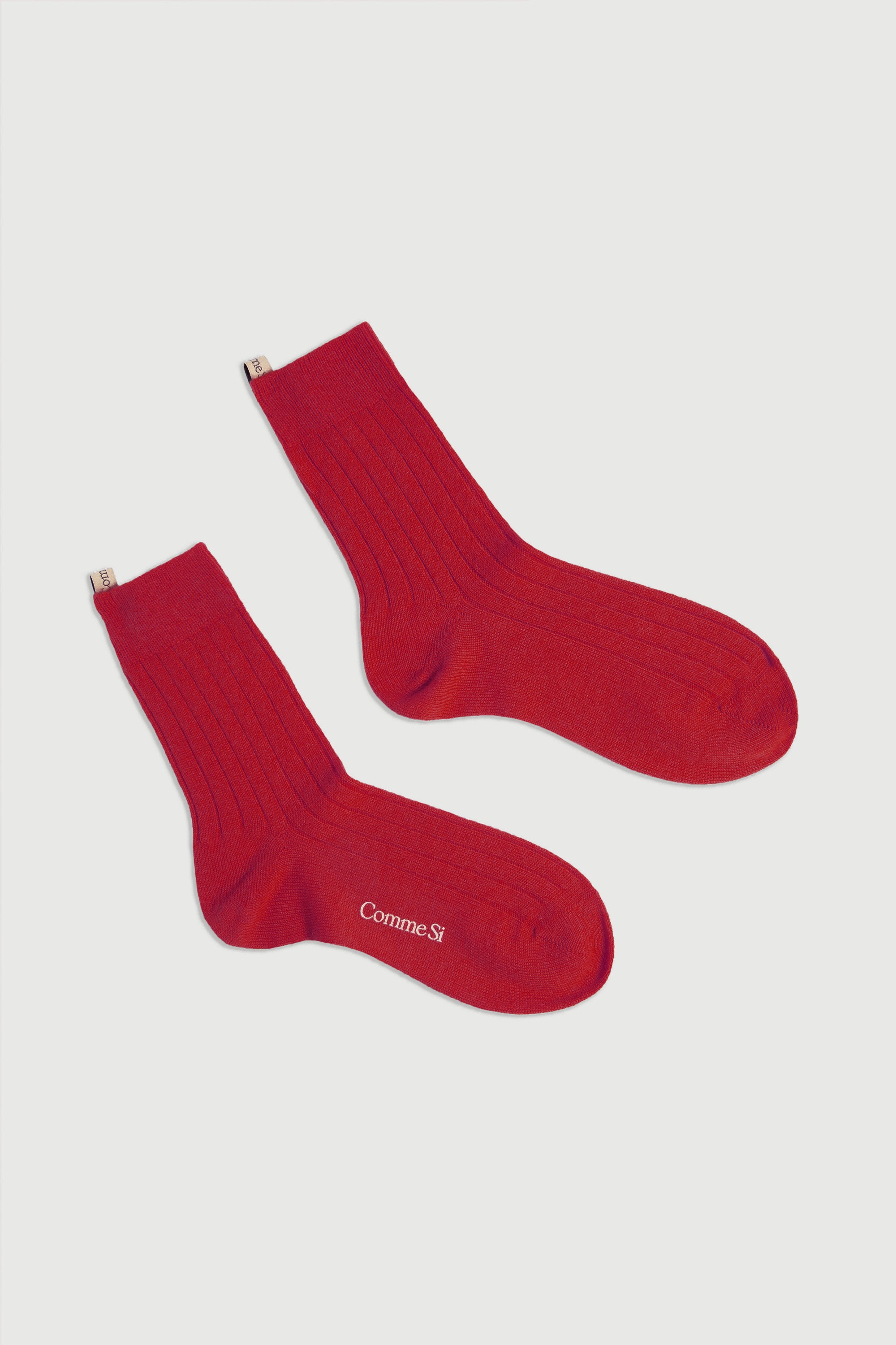 The Danielle Sock, Mongolian Cashmere, Cherry, Comme Si