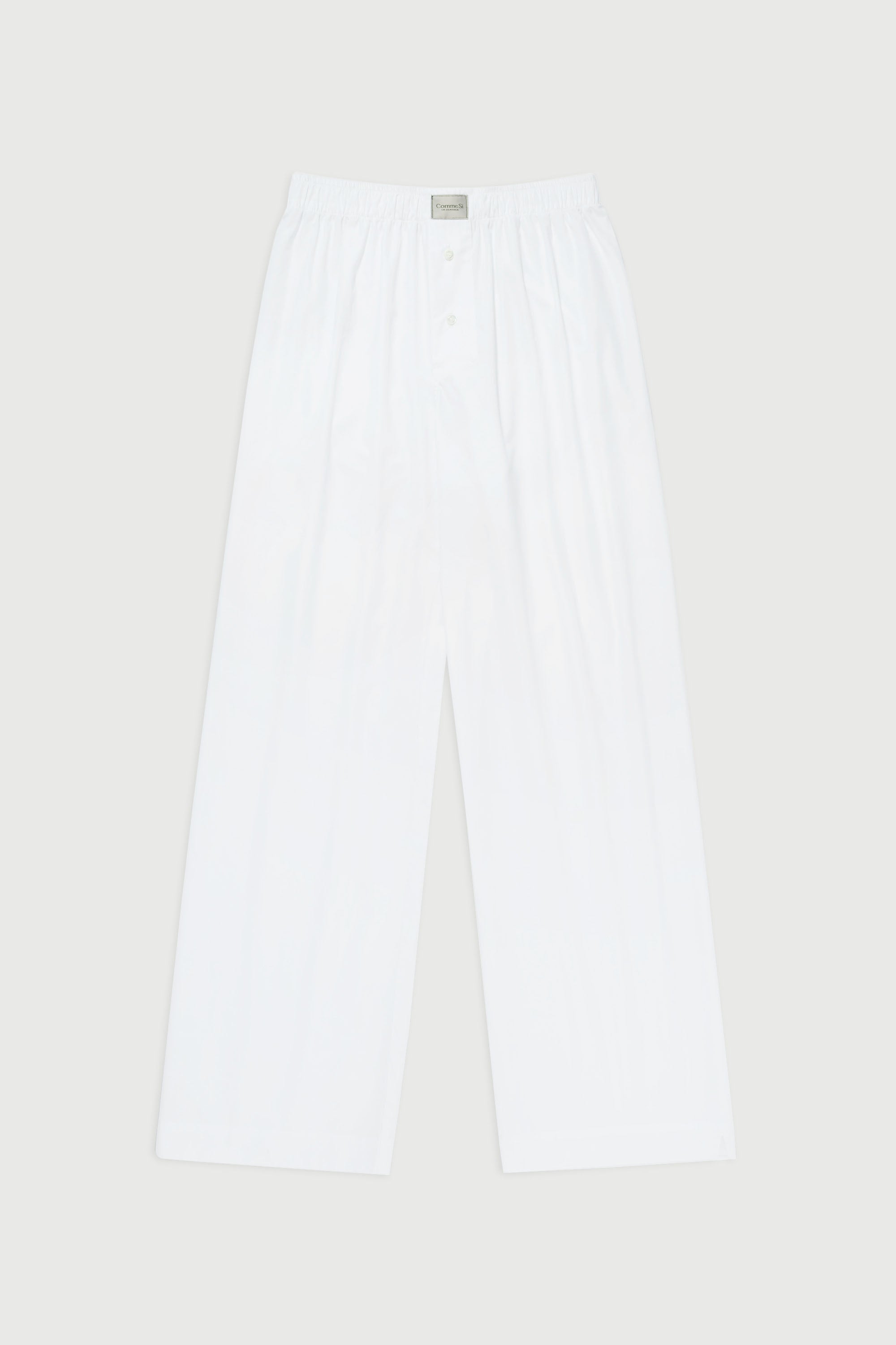 La Boxer Alta, Cotton Poplin, White, Comme Si