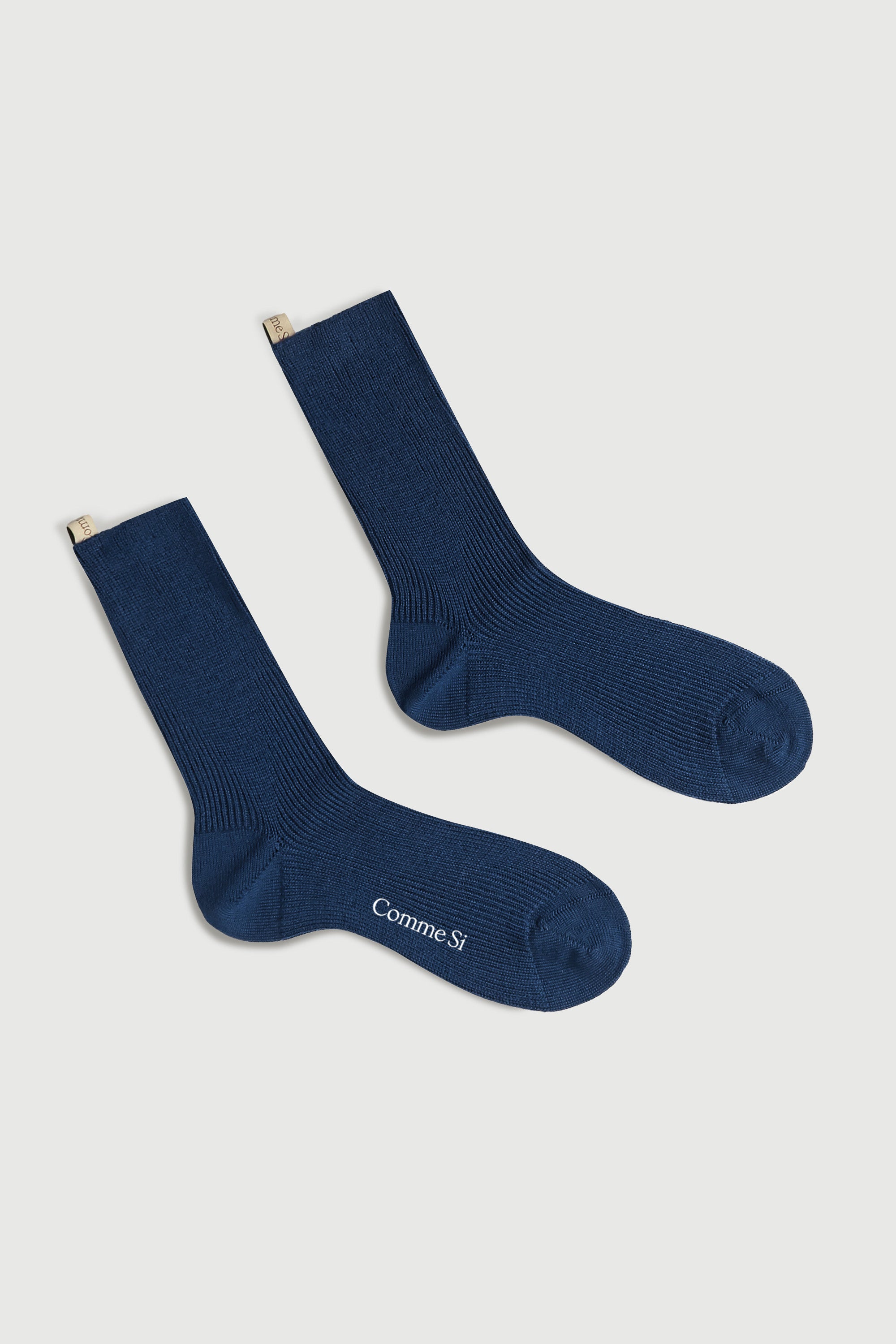 The Merino Sock in navy, merino wool, by Comme Si