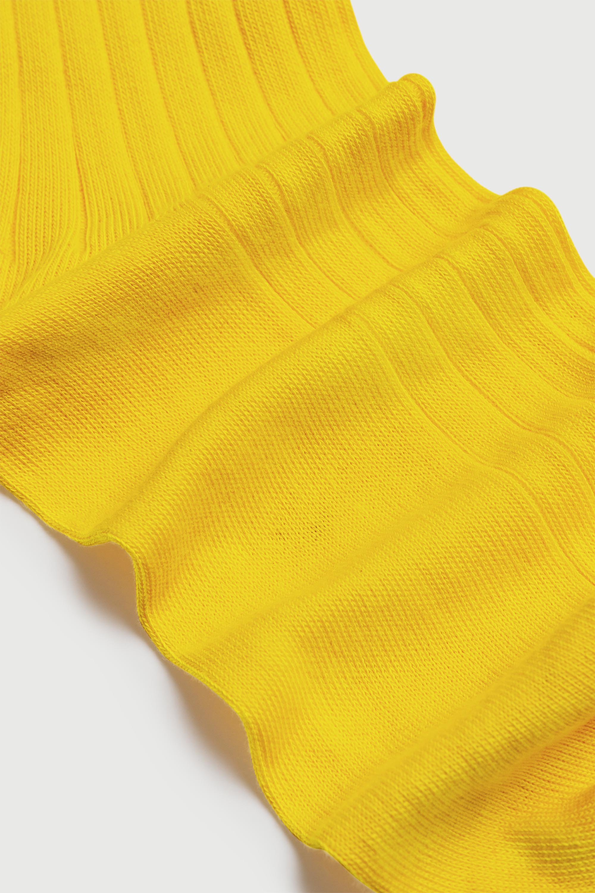 Footbed detail, The Yves Sock in Canary, Egyptian cotton sock by Comme Si