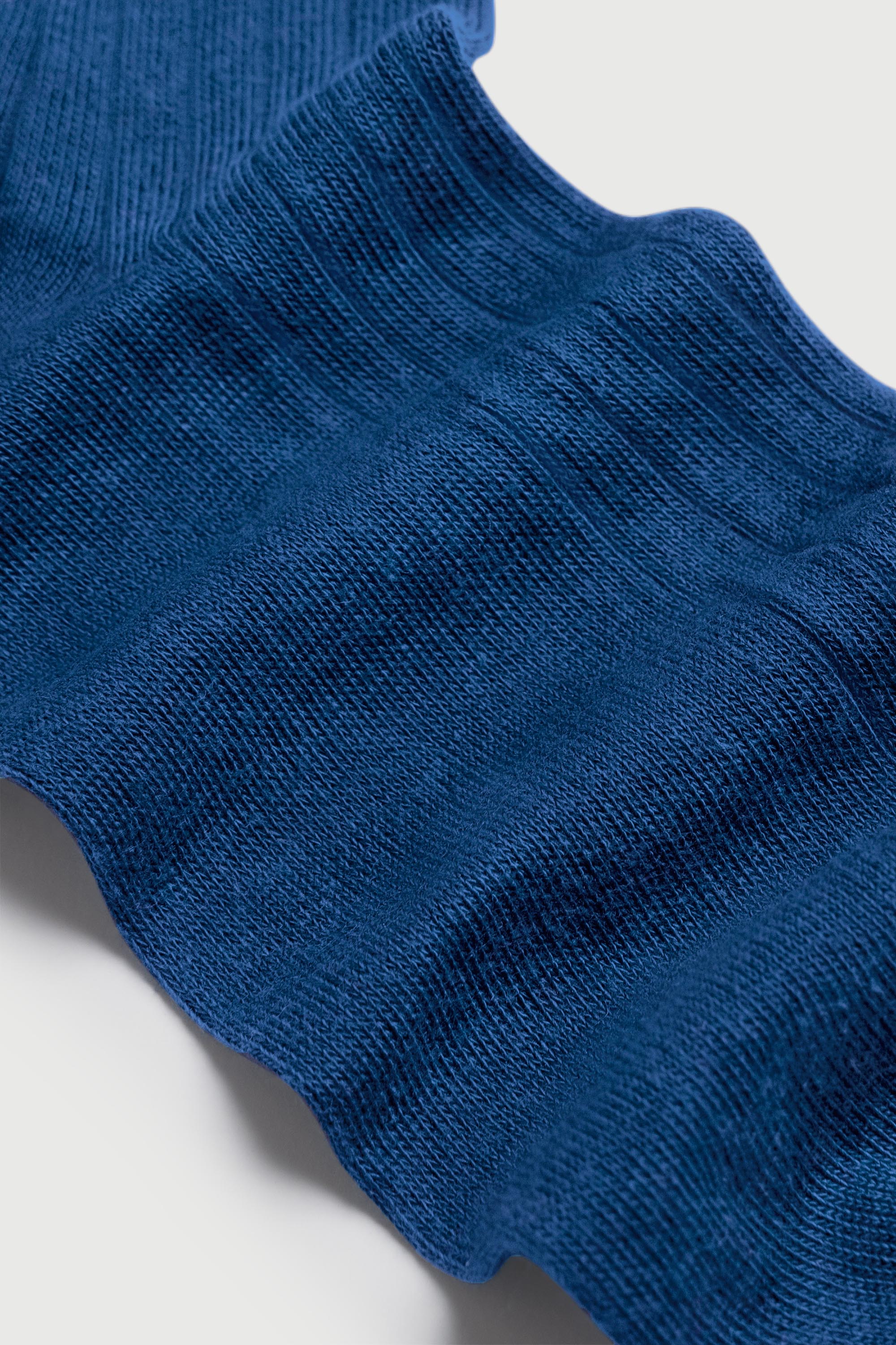 Footbed detail, The Yves Sock in Sapphire blue, Egyptian Cotton, Comme Si