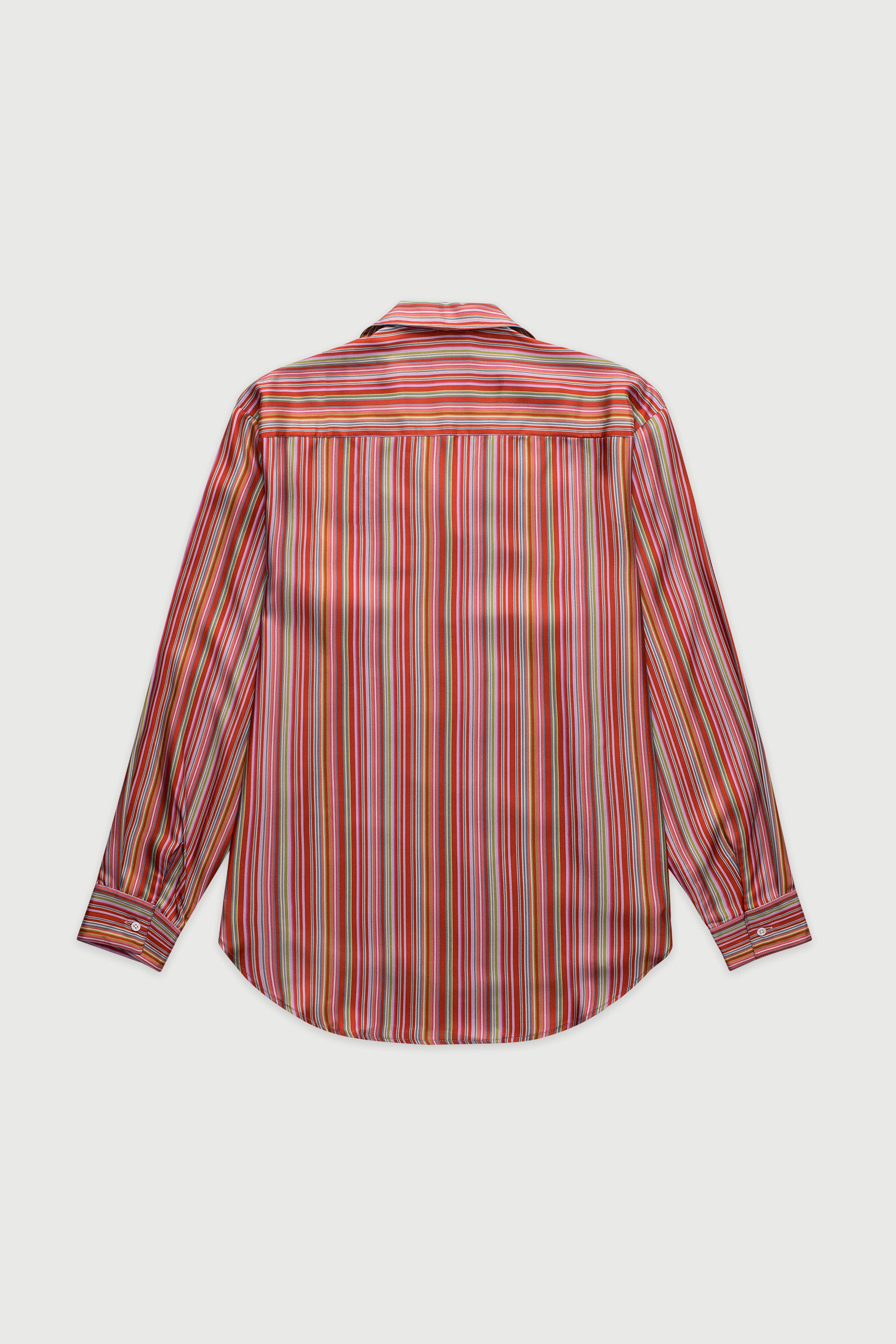 Notched Collar Shirt, Silk Twill