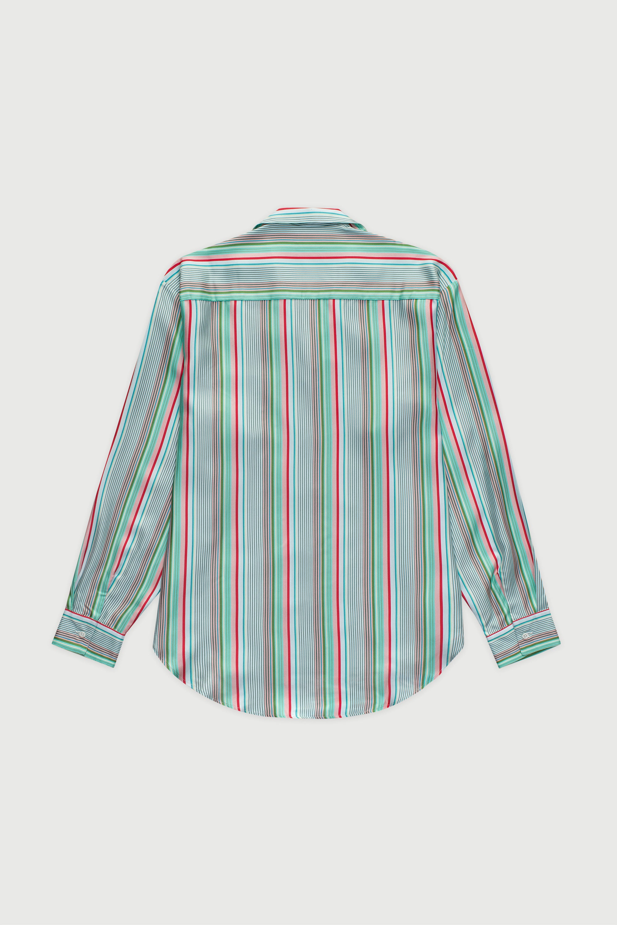 Notched Collar Shirt, Silk Twill