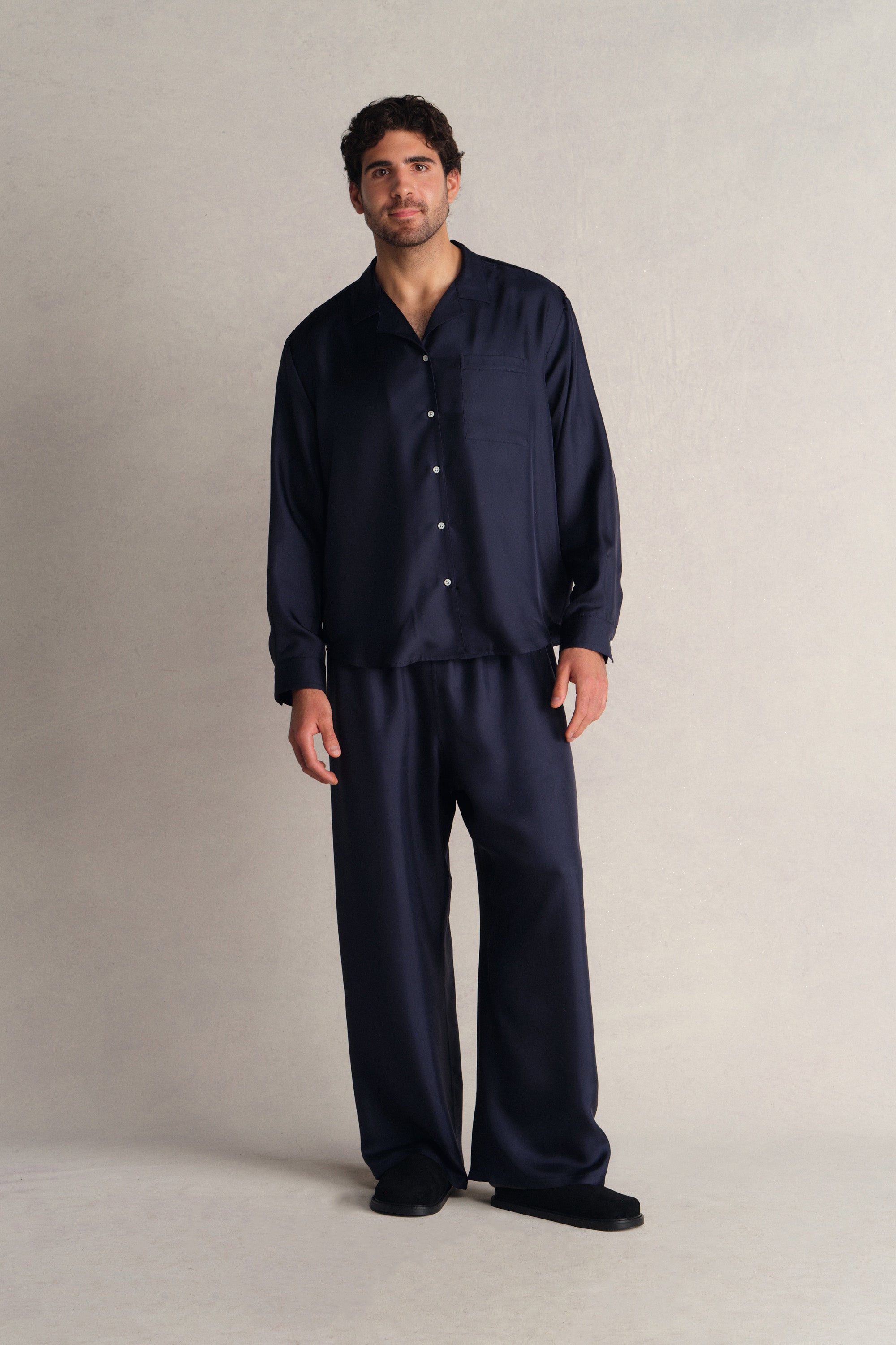 The Drawstring Pant, Silk Twill