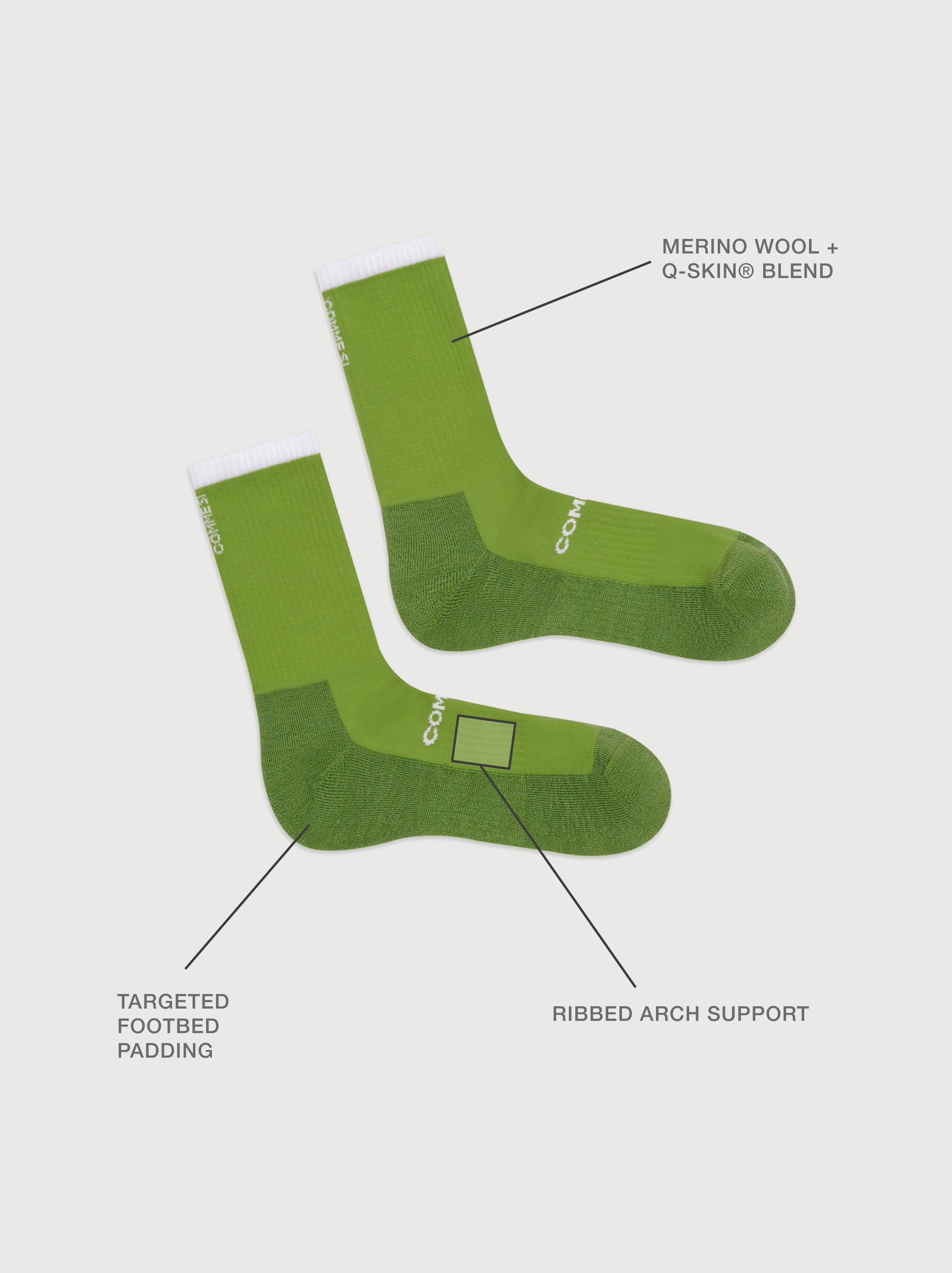 こむ　ホワイトS The Hiking Sock – Comme Si