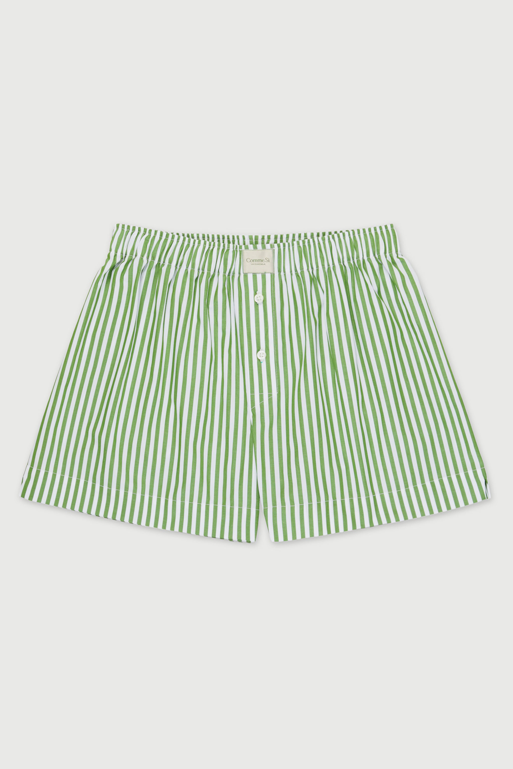 La Boxer Classica, Martini Stripe, light green, Italian Cotton Poplin, Comme Si