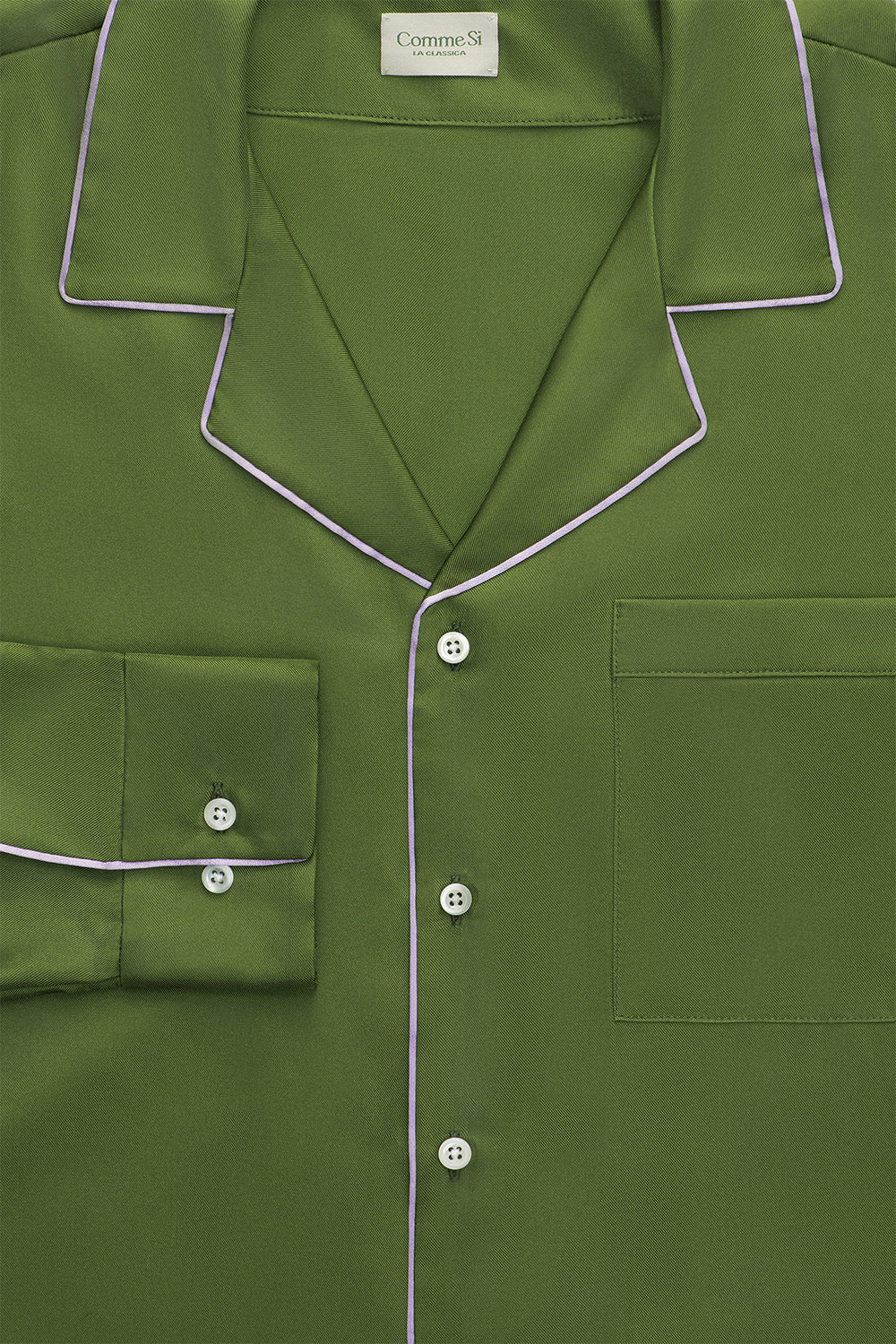 The Piped Silk Twill Set