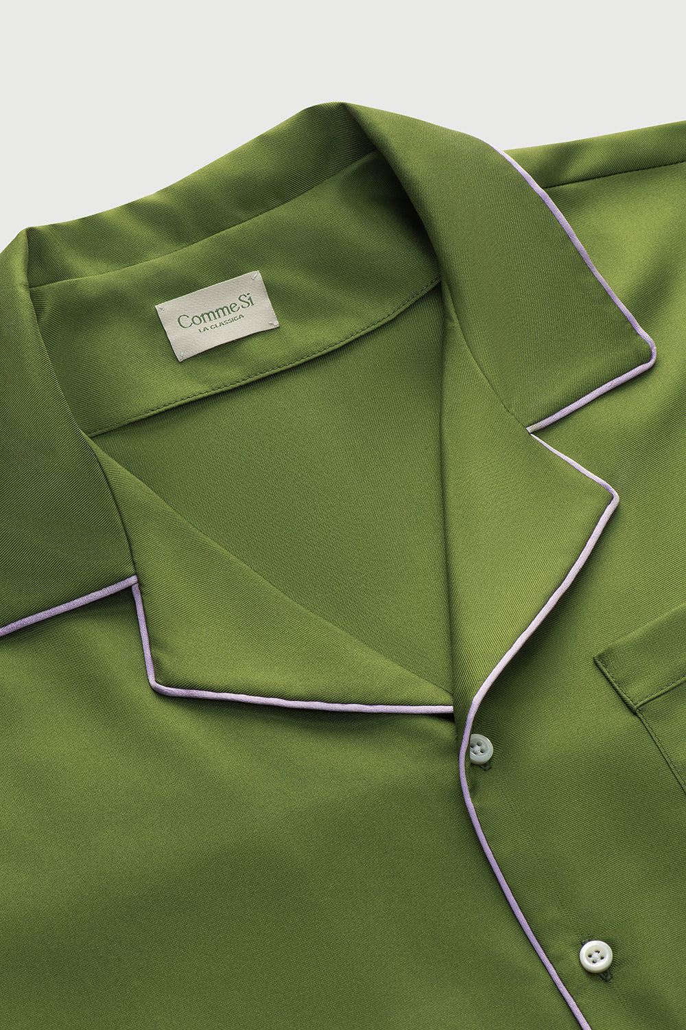 The Piped Silk Twill Set