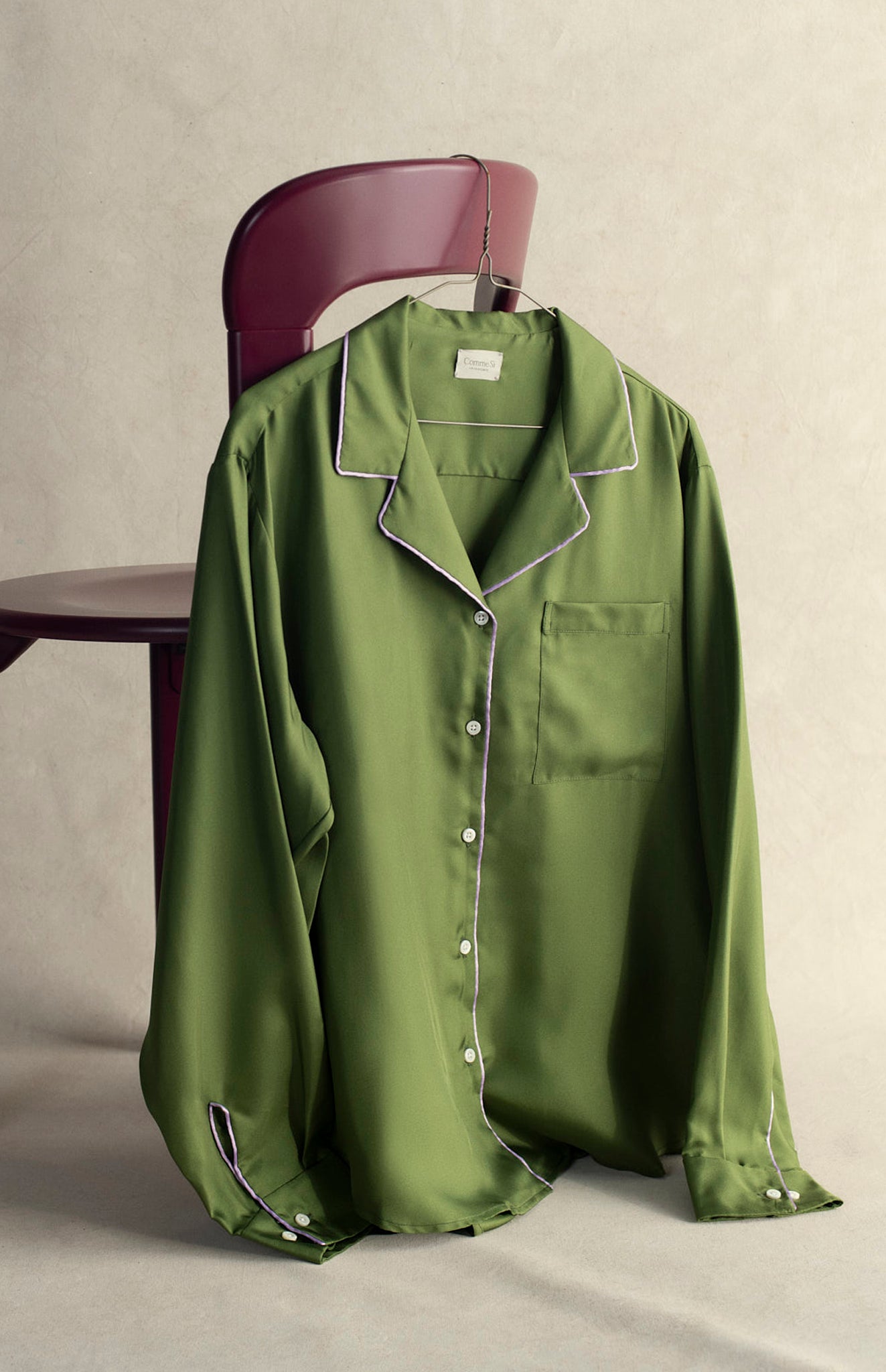 The Piped Silk Twill Set