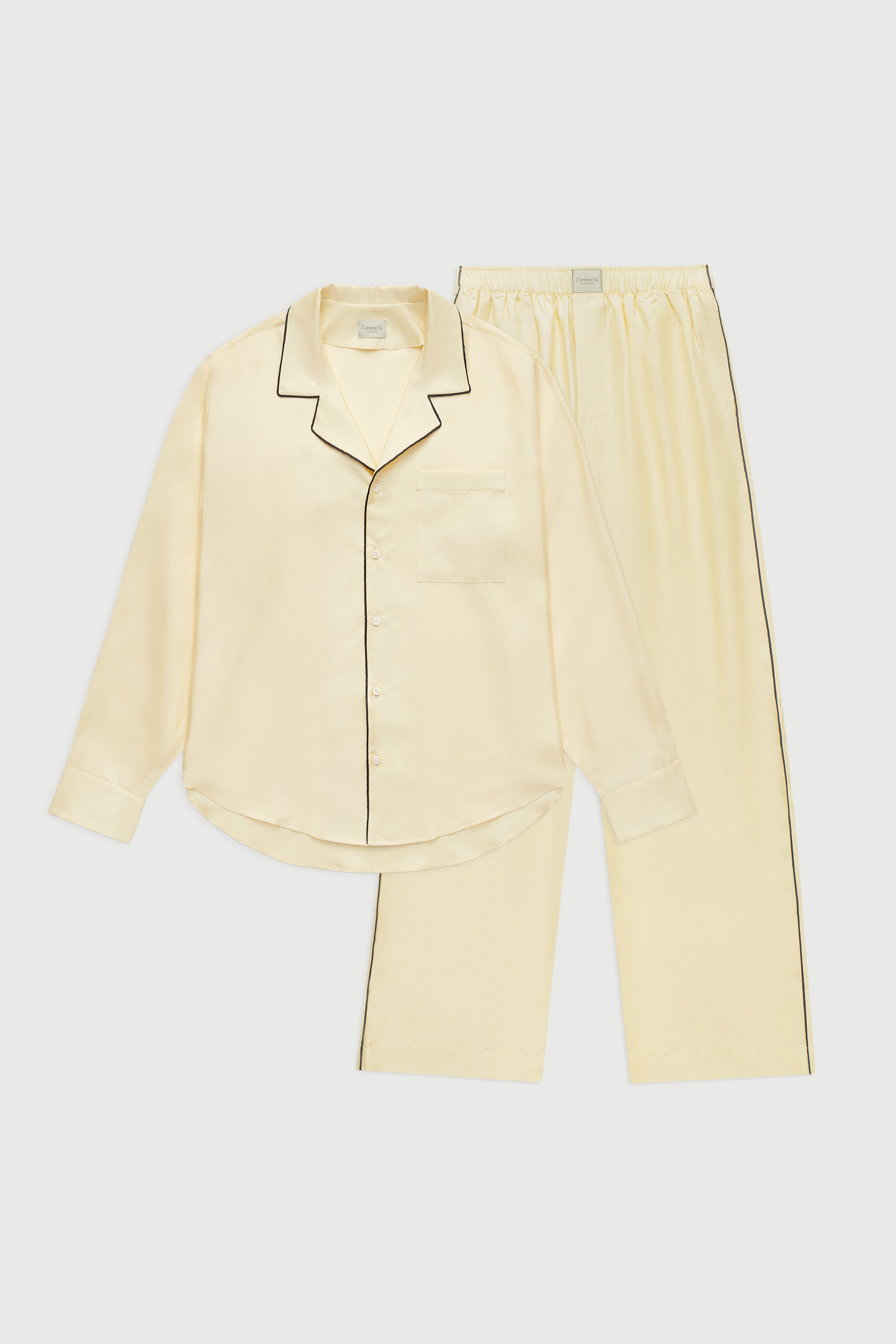 Piped Silk Twill Set