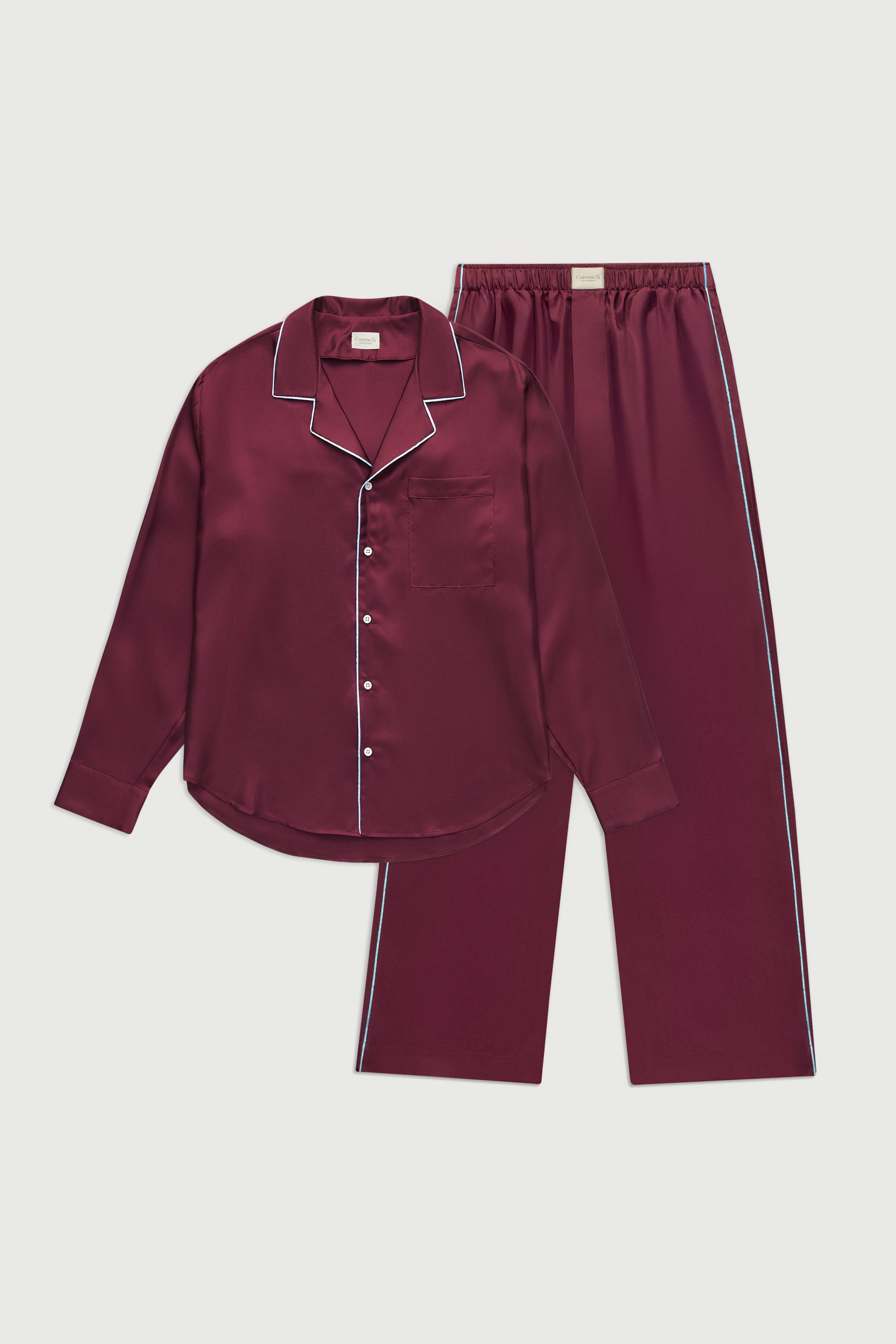 The Piped Silk Twill Set