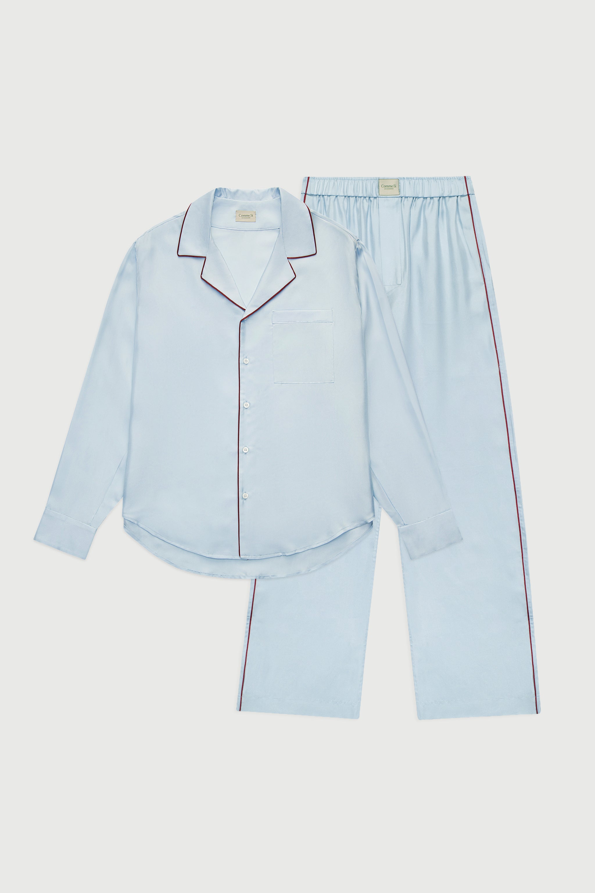 The Piped Silk Twill Set