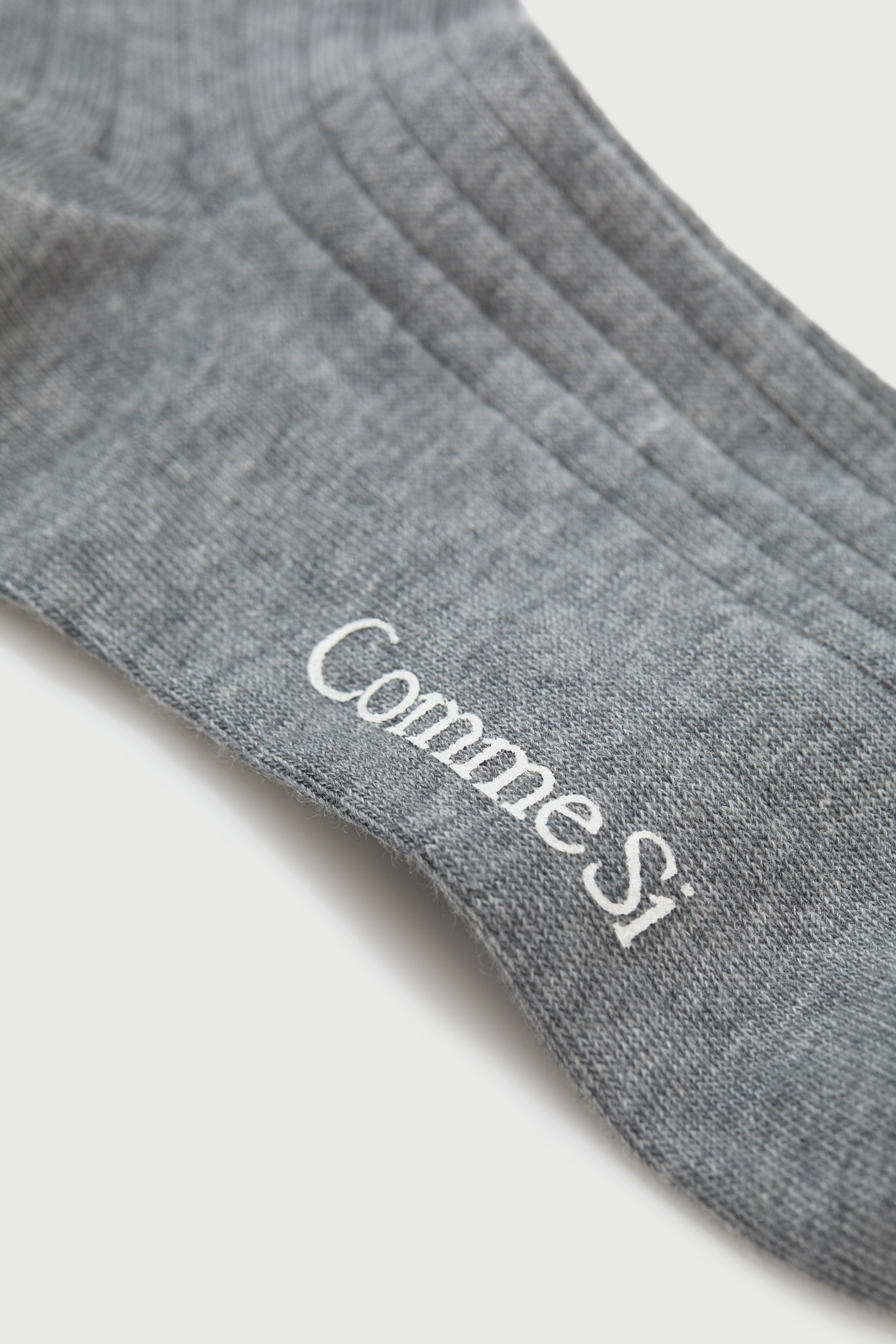 Footbed detail, The Yves Sock in Heather Grey, Egyptian Cotton, Comme Si