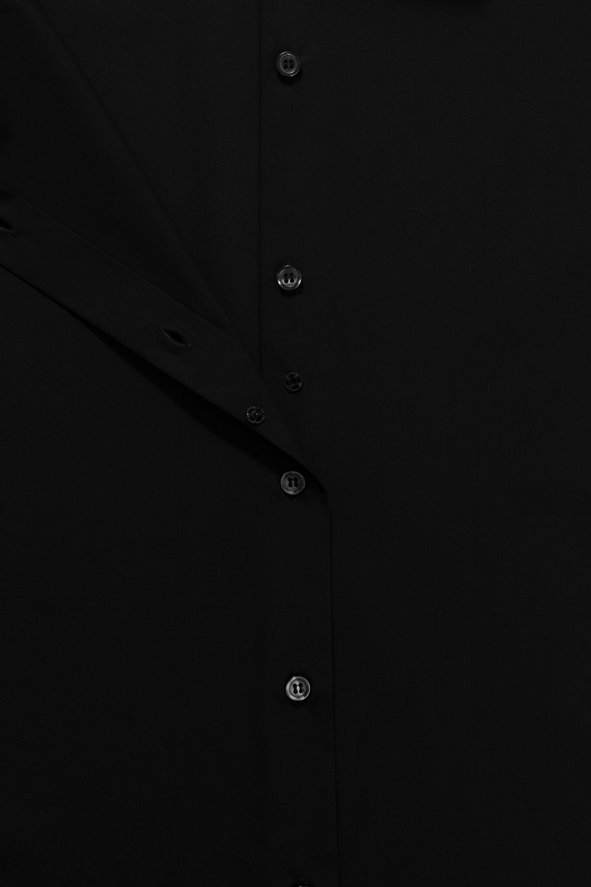 Hidden Button Detail - The Studio Shirt in Black - Danielle for Comme Si