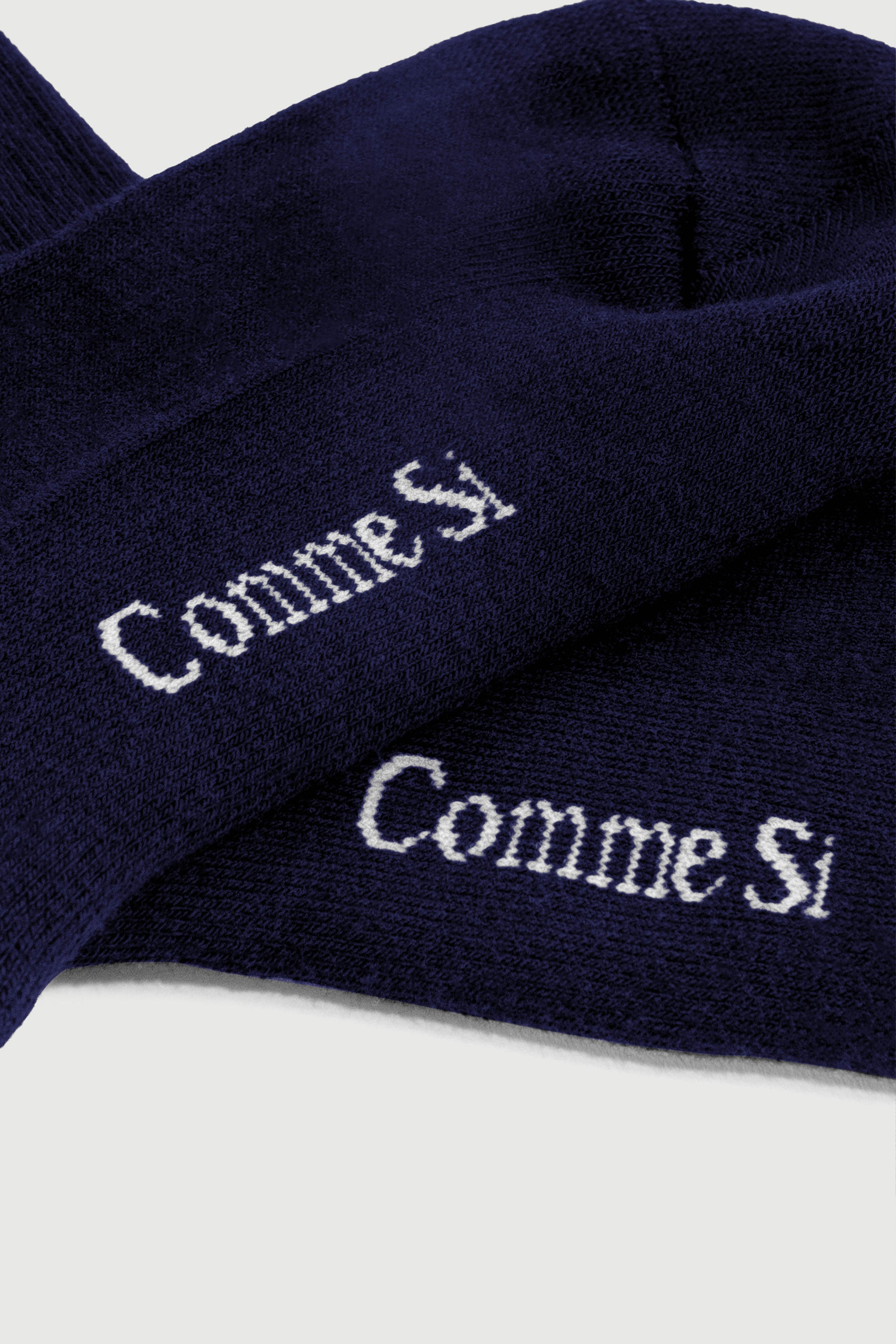 Footbed detail, The Everyday Sock in Navy, GOTS certified Organic Cotton, by Comme Si