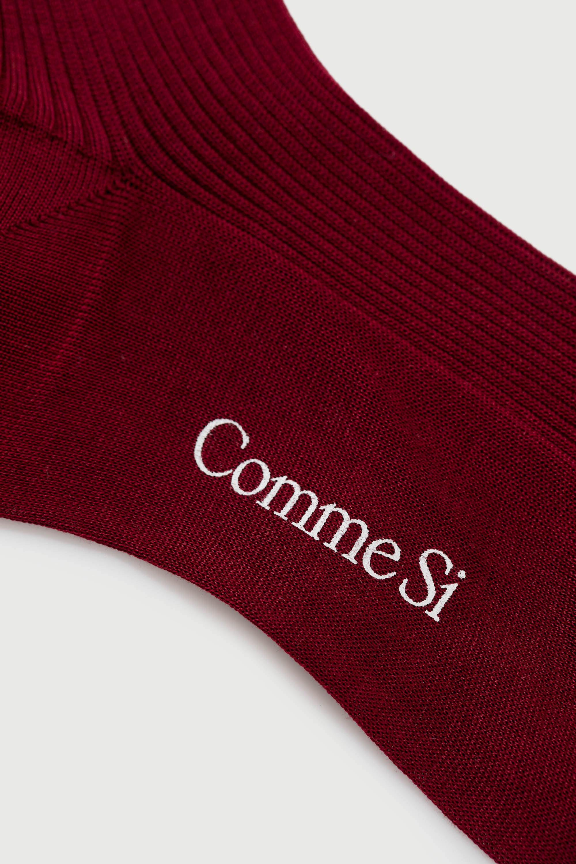 footbed detail, The Agnelli Sock in Burgundy, Egyptian Cotton