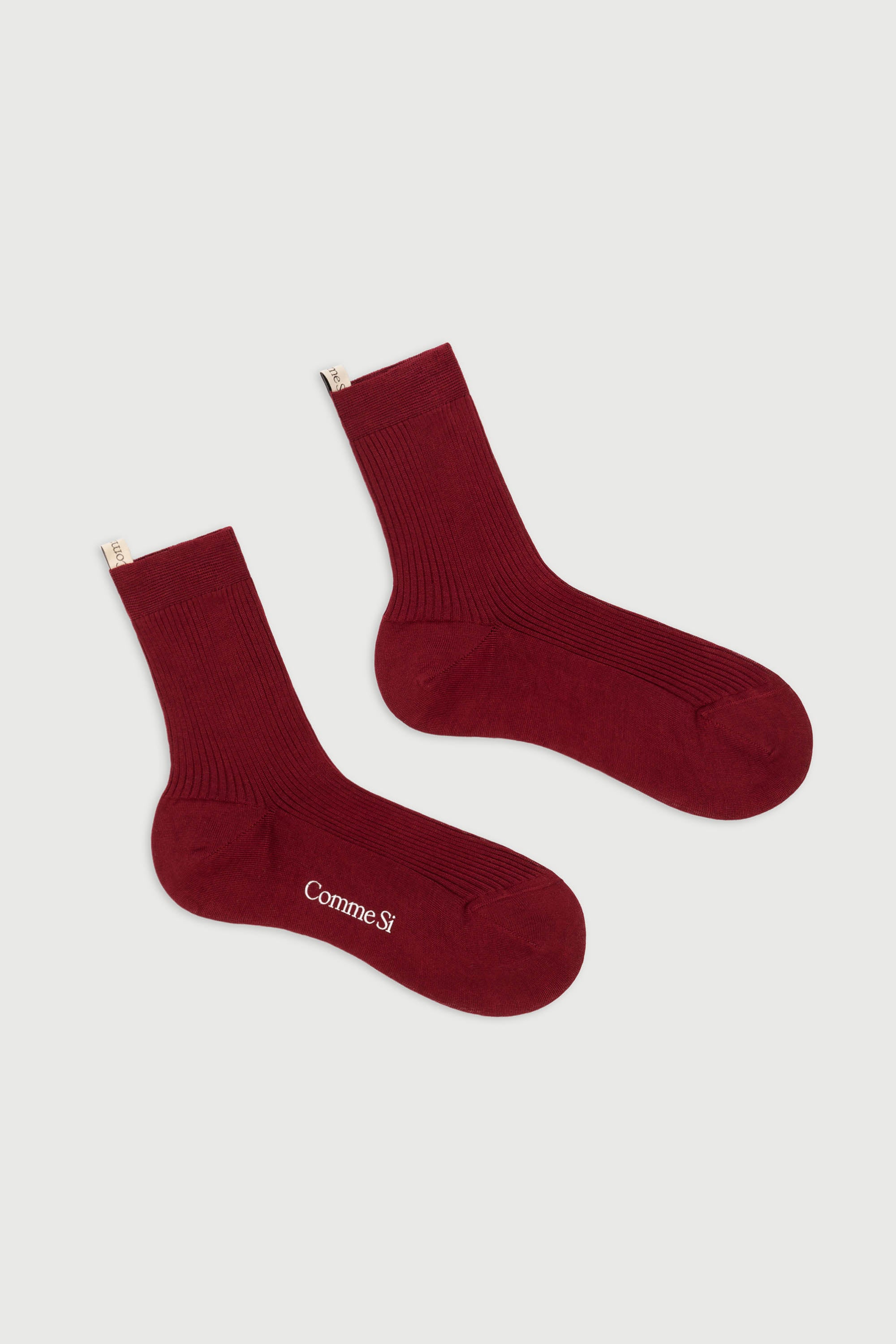 The Agnelli Sock in Burgundy, Egyptian Cotton