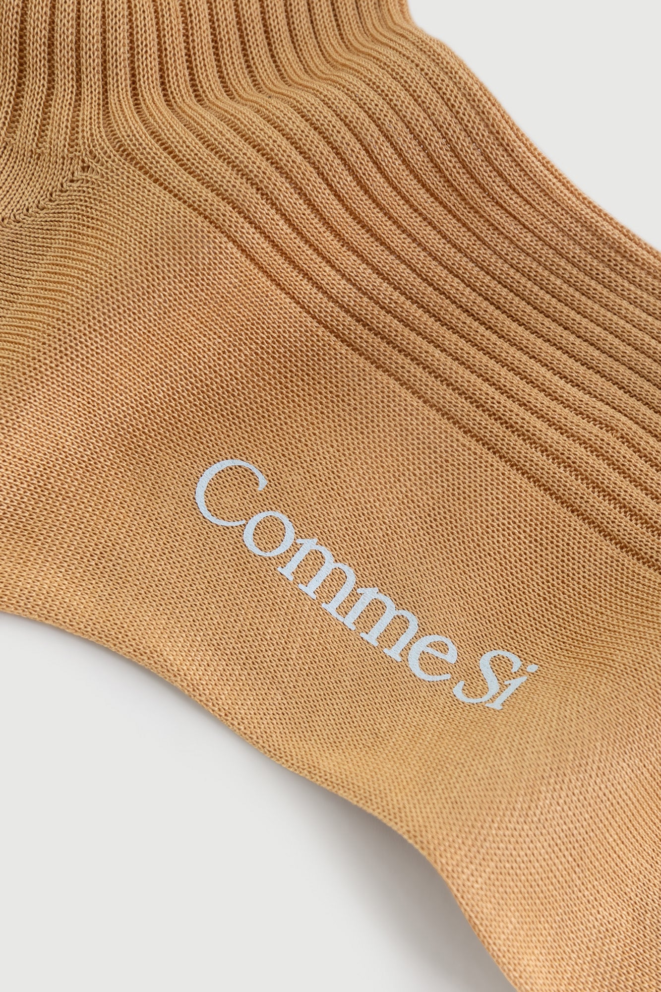 Footbed Detail, The Agnelli Sock in Camel, Egyptian Cotton