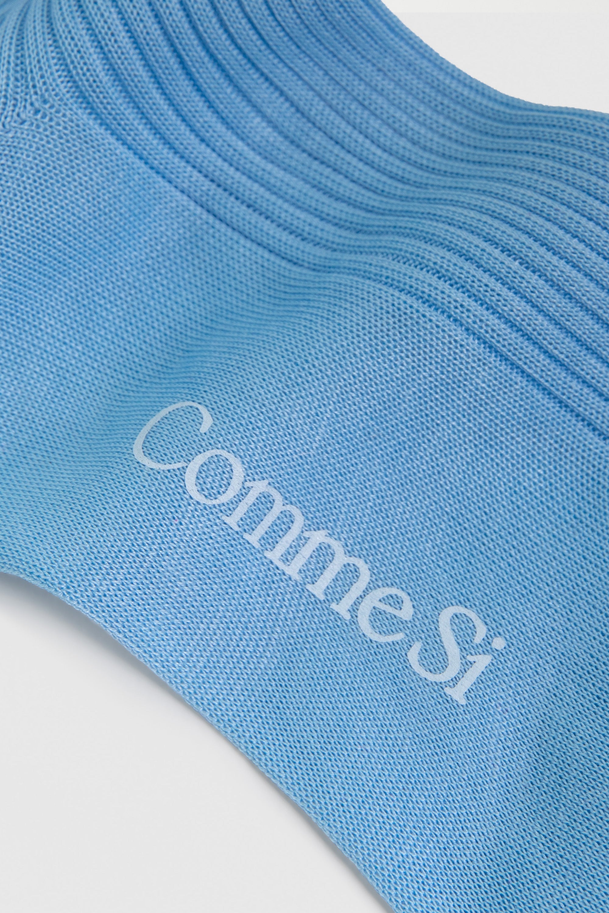 Footbed detail of The Agnelli Sock in Capri, made with Egyptian Cotton by Comme Si