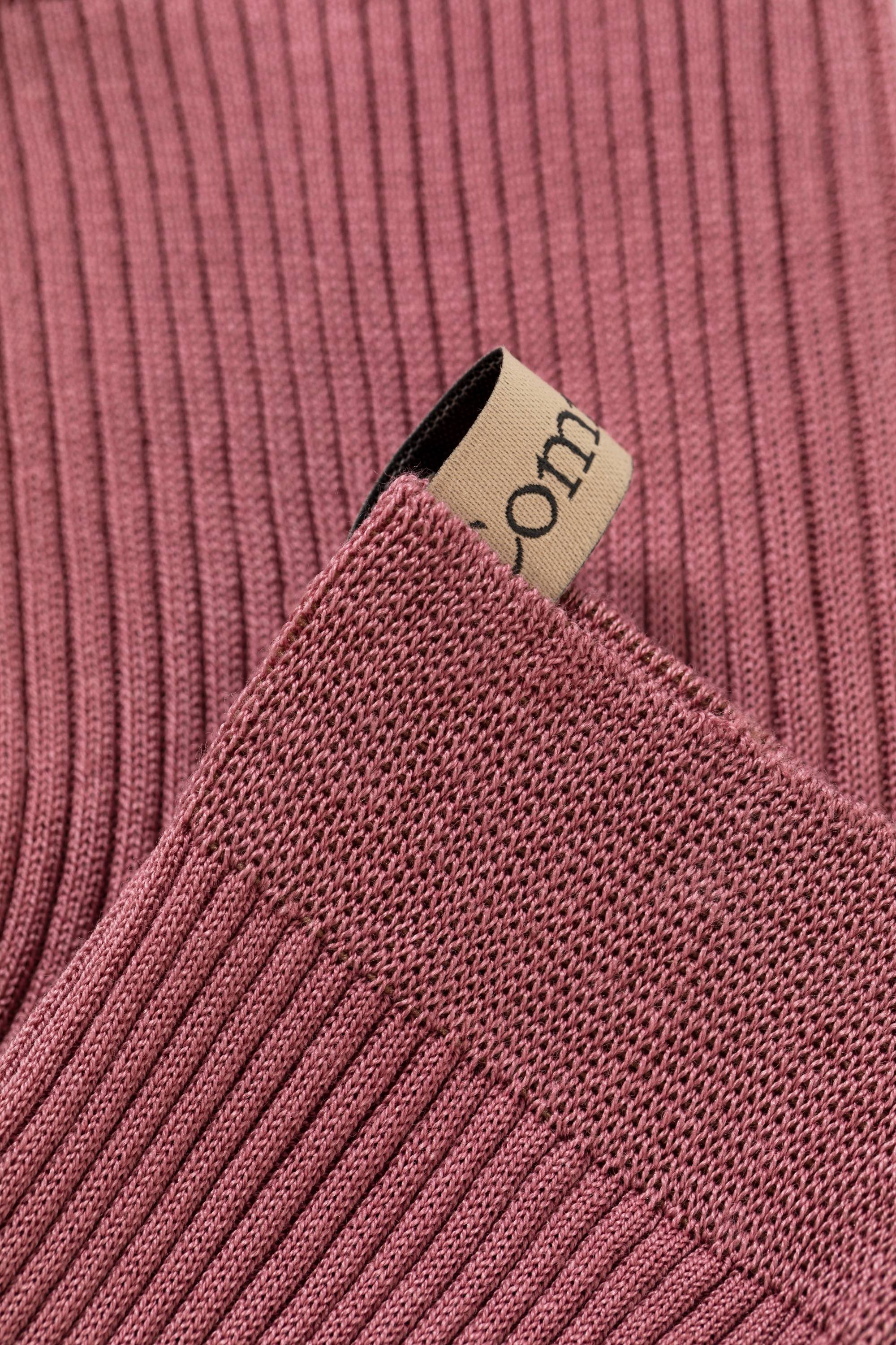 ribbon tag detail, The Agnelli Sock in Rose, Egyptian Cotton