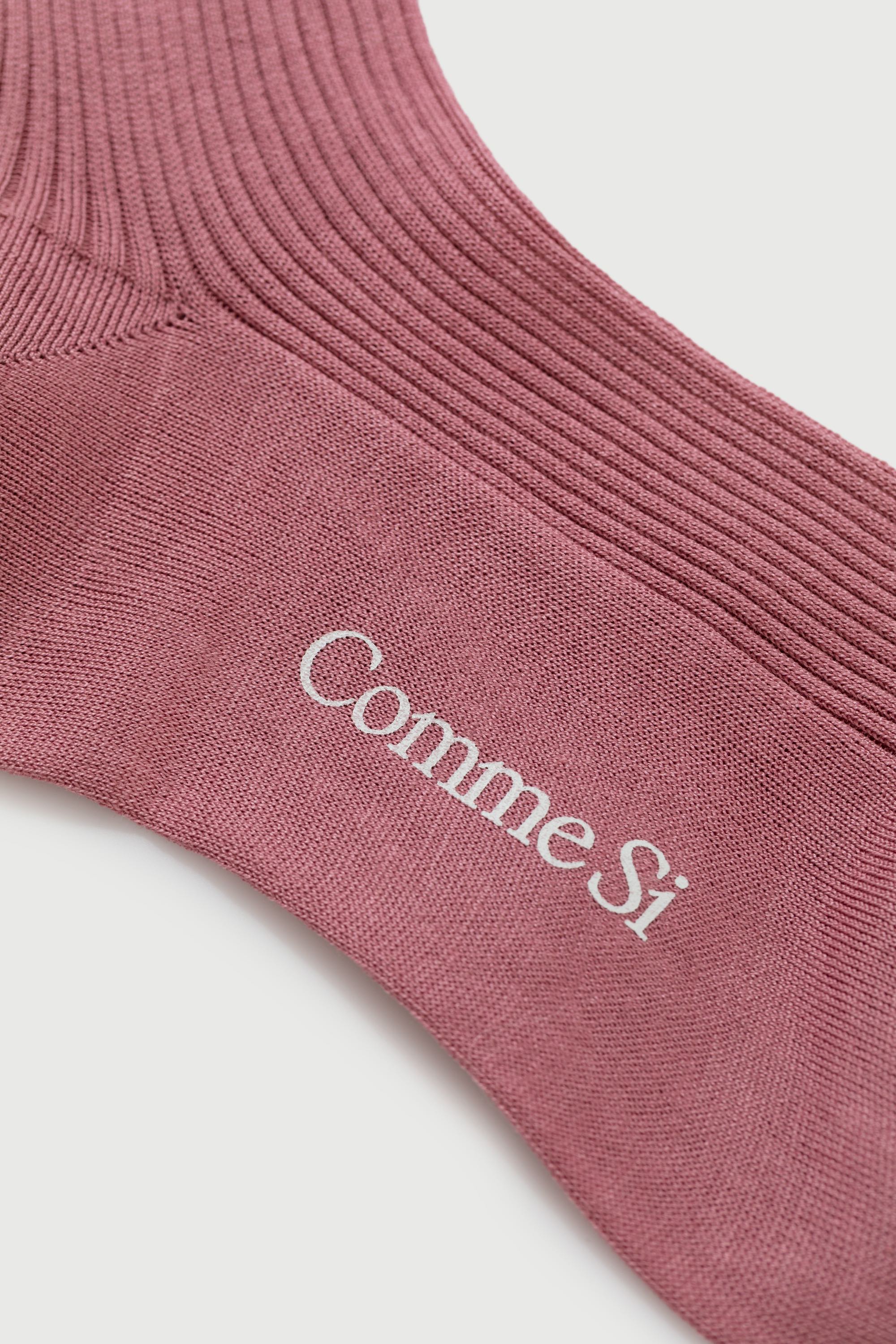 footbed detail, The Agnelli Sock in Rose, Egyptian Cotton