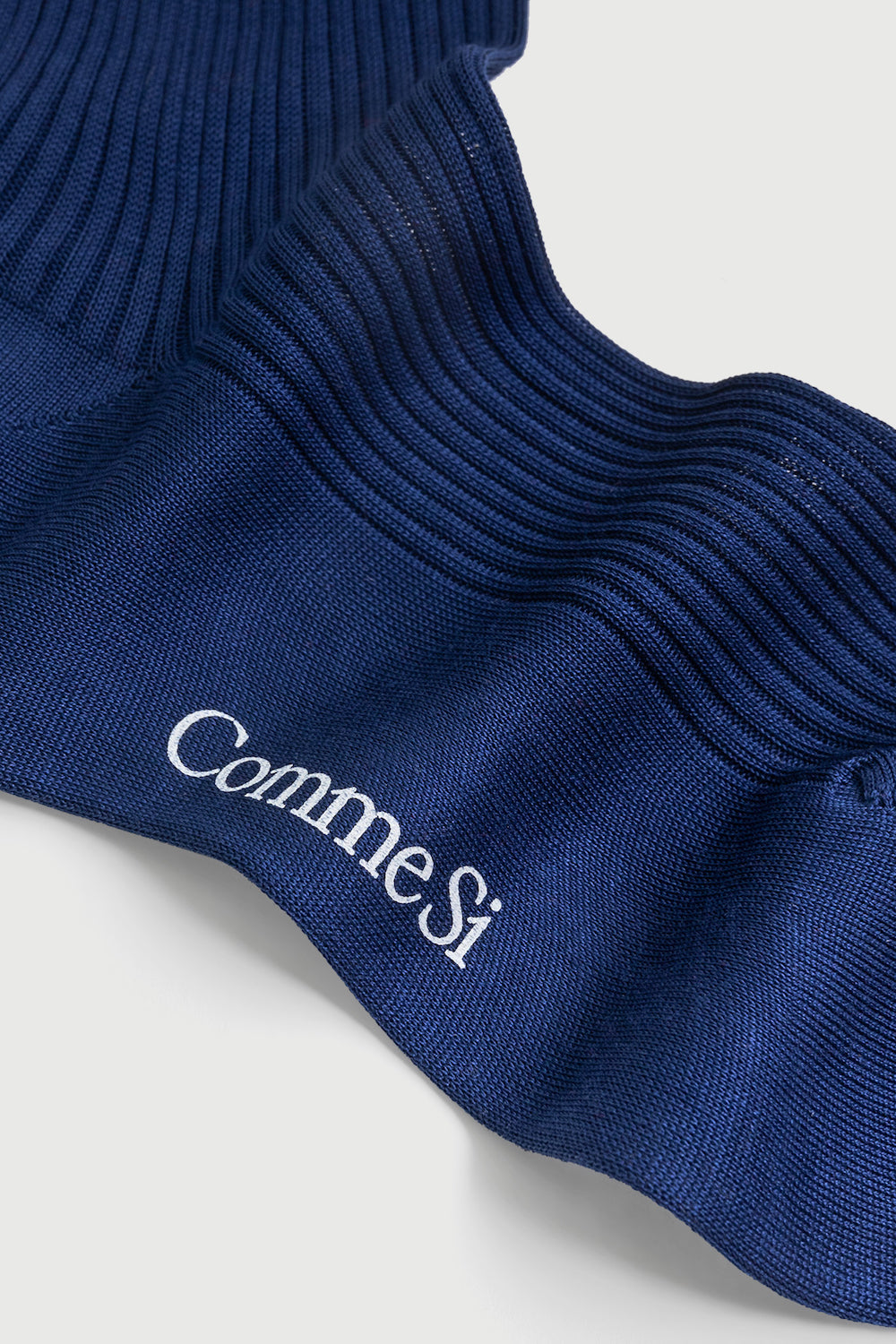 Footbed Detail, The Agnelli Sock in Varsity Blue, Egyptian Cotton