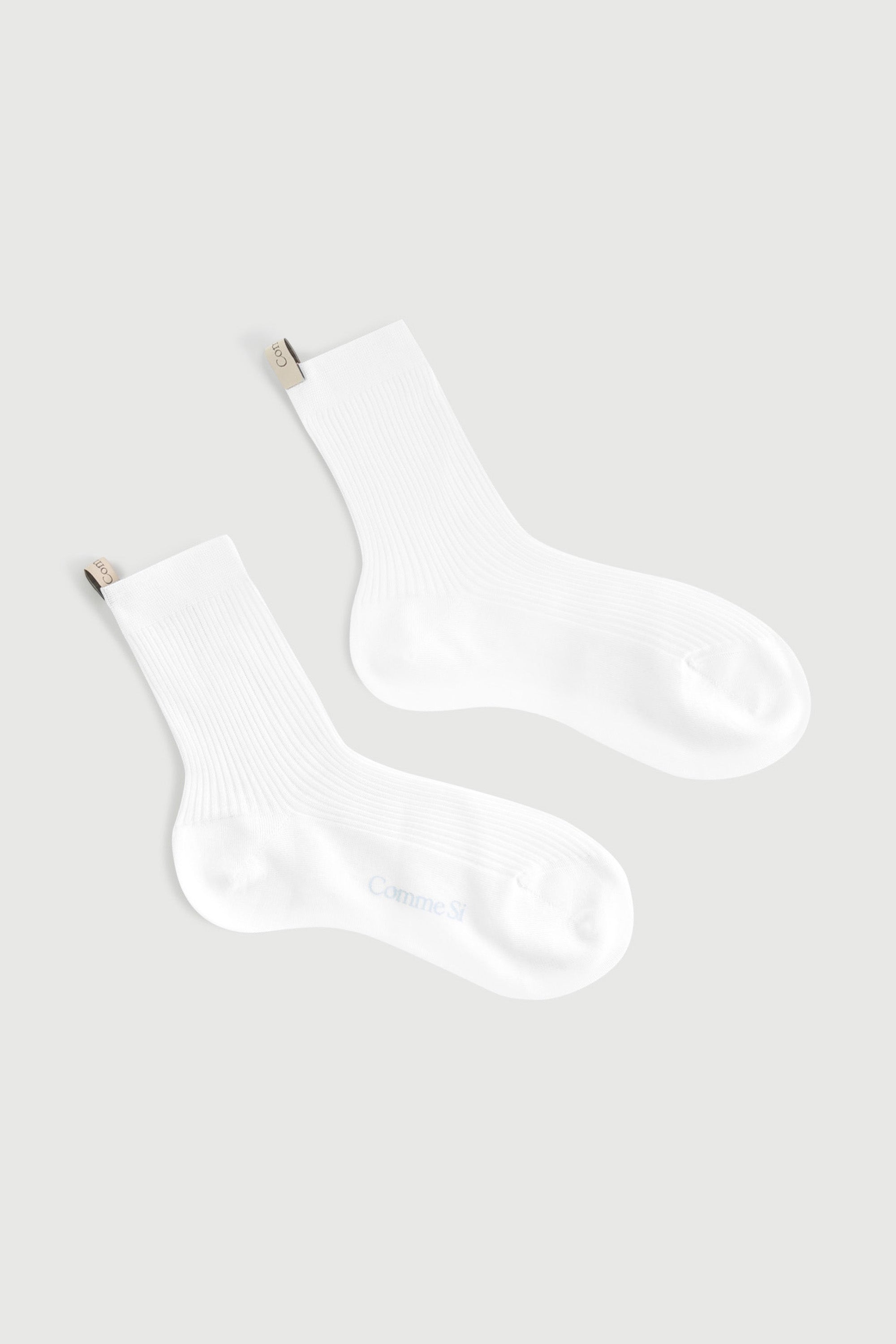 The Agnelli Sock in White, Egyptian Cotton