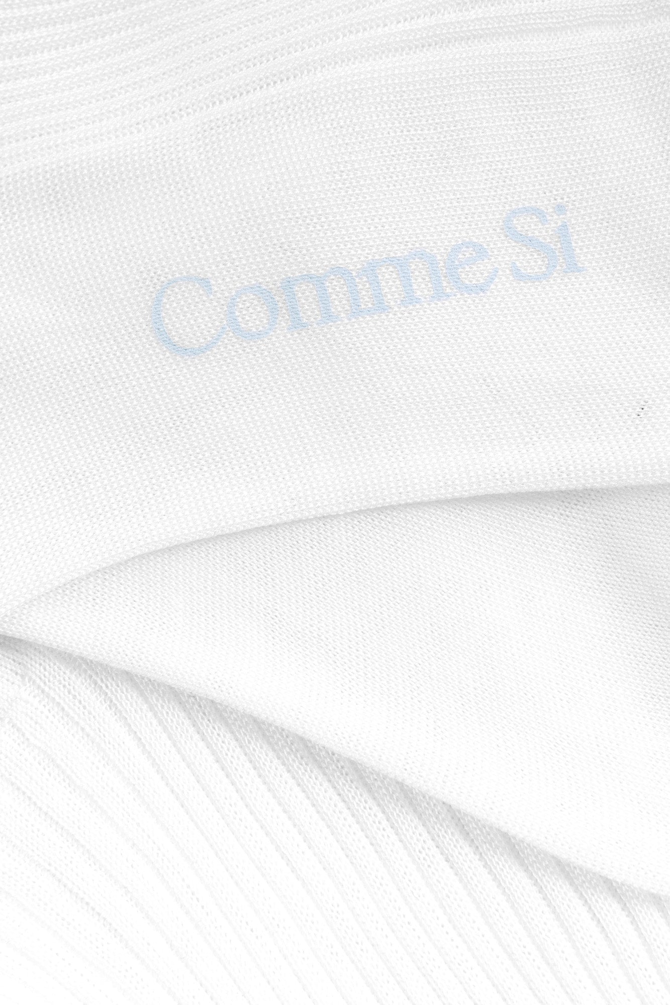 footbed detail, The Agnelli Trio, Egyptian Cotton Sock Set of three pairs in white, by Comme Si