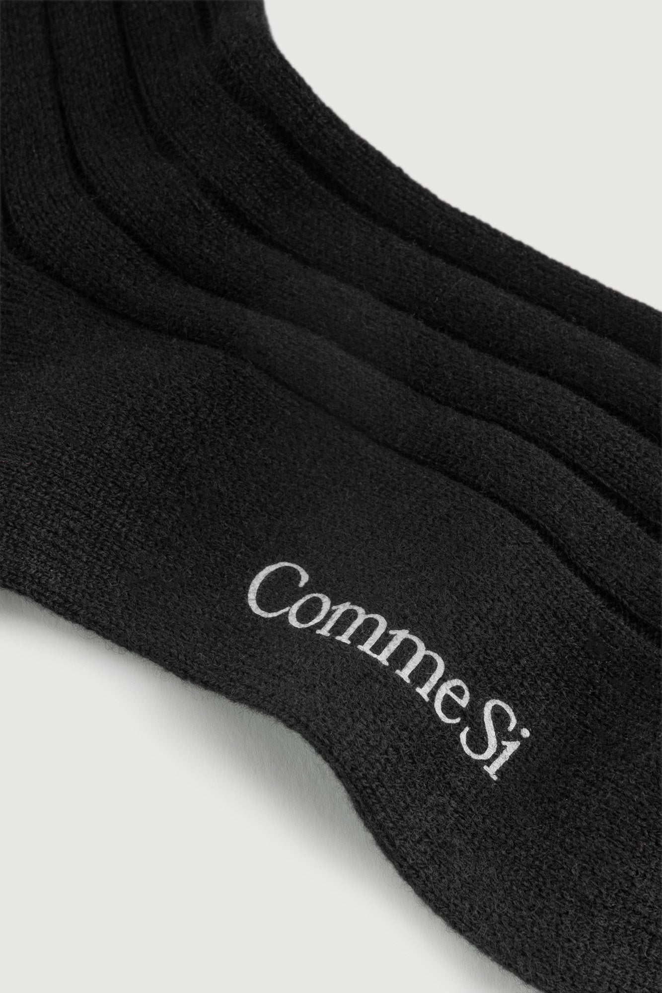 Footbed detail, The Danielle Sock, Mongolian Cashmere, Black, Comme Si