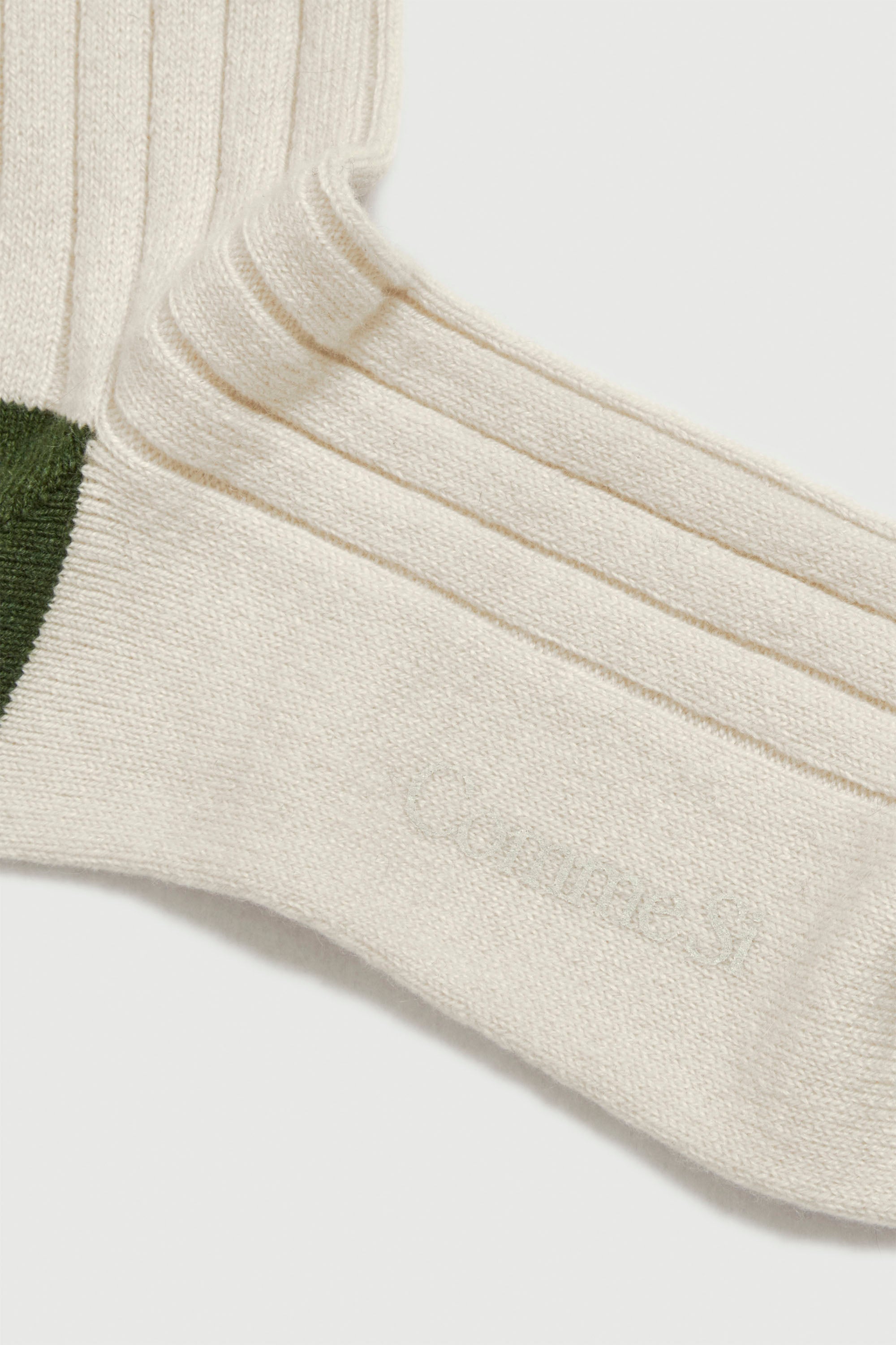 Footbed detail, The Danielle Sock, Color Block, Cashmere, Cream Forest