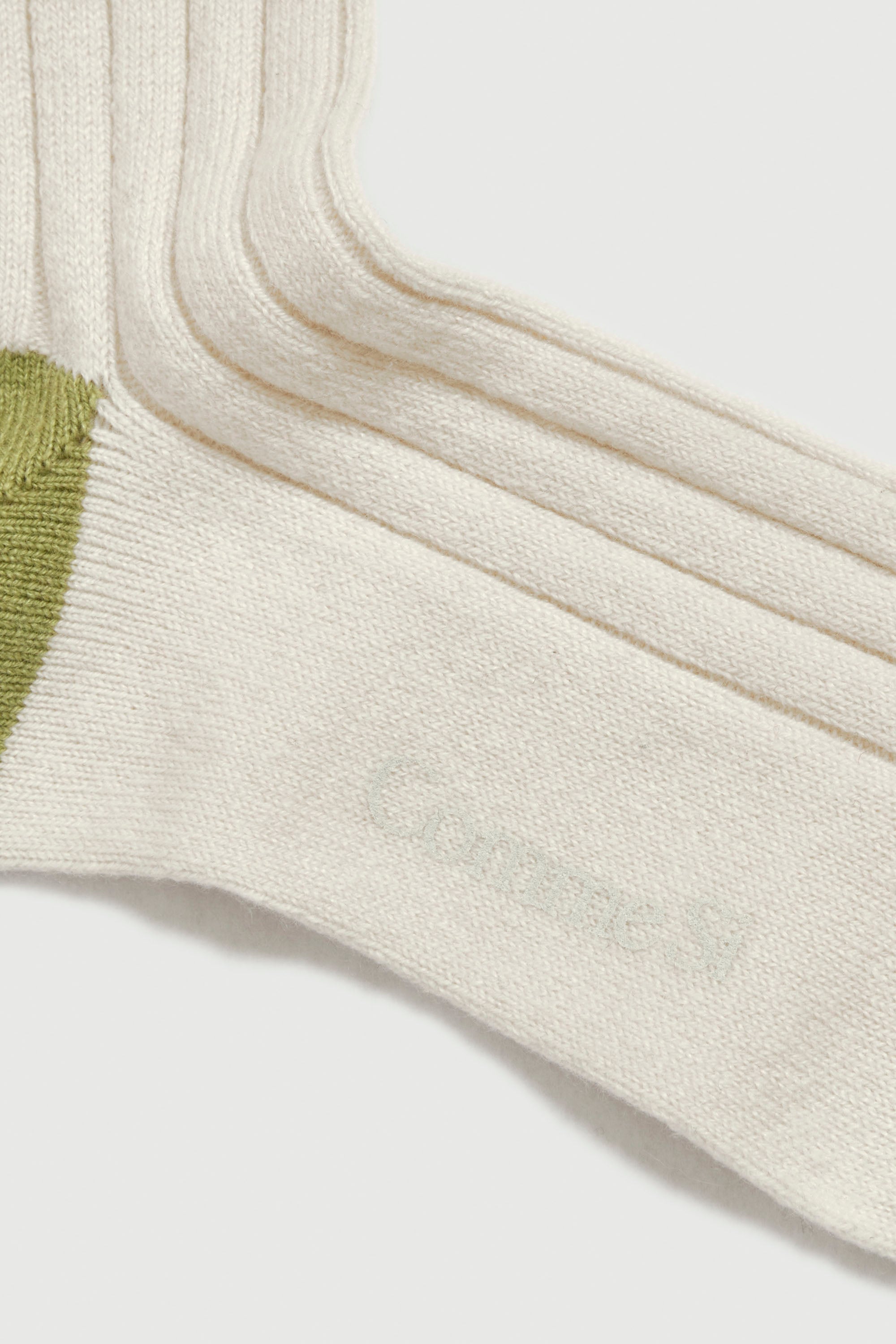 Footbed detail, The Danielle Sock, Color Block, Cashmere, Cream Kiwi
