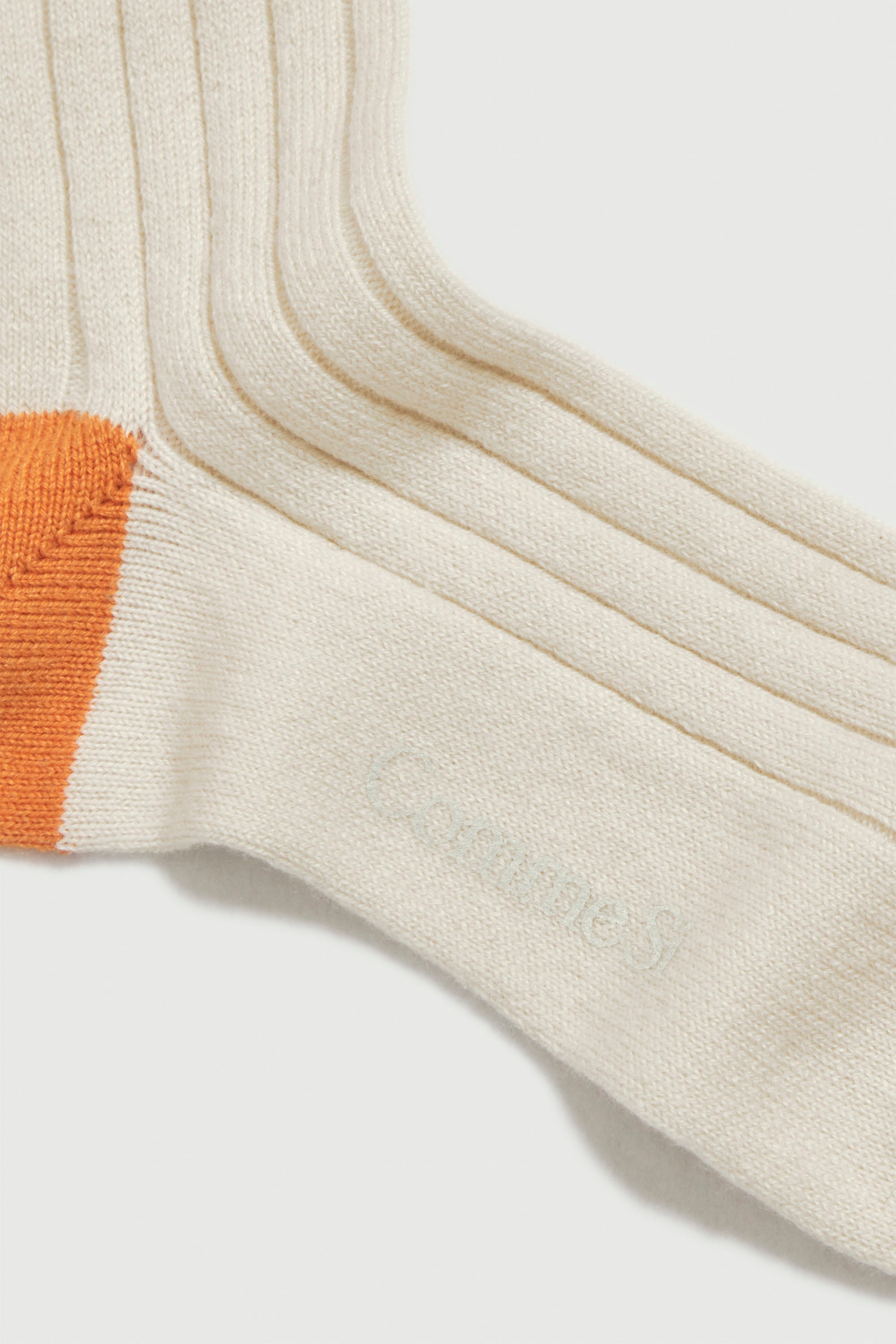 Footbed detail, The Danielle Sock, Color Block, Cashmere, Cream Tangerine