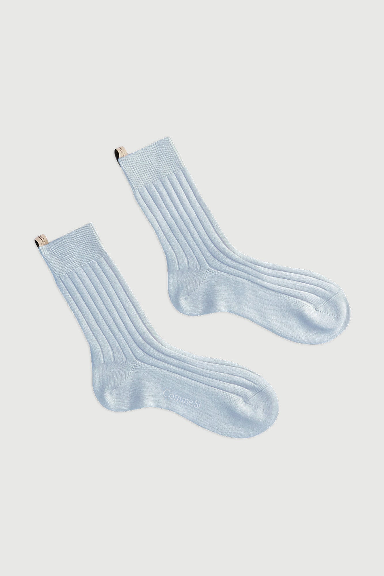 The Danielle Sock, Mongolian Cashmere, Glacier, Comme Si