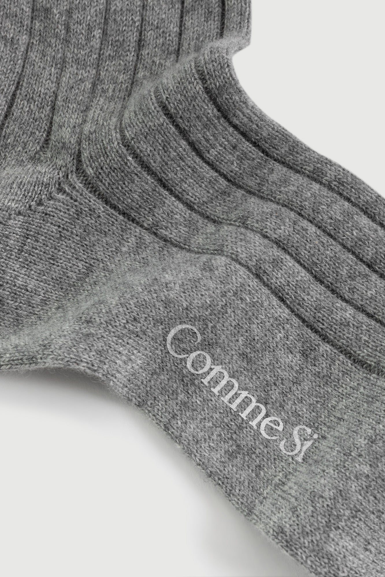 footbed detail, The Danielle Sock, Mongolian Cashmere, Heather Grey, Comme Si