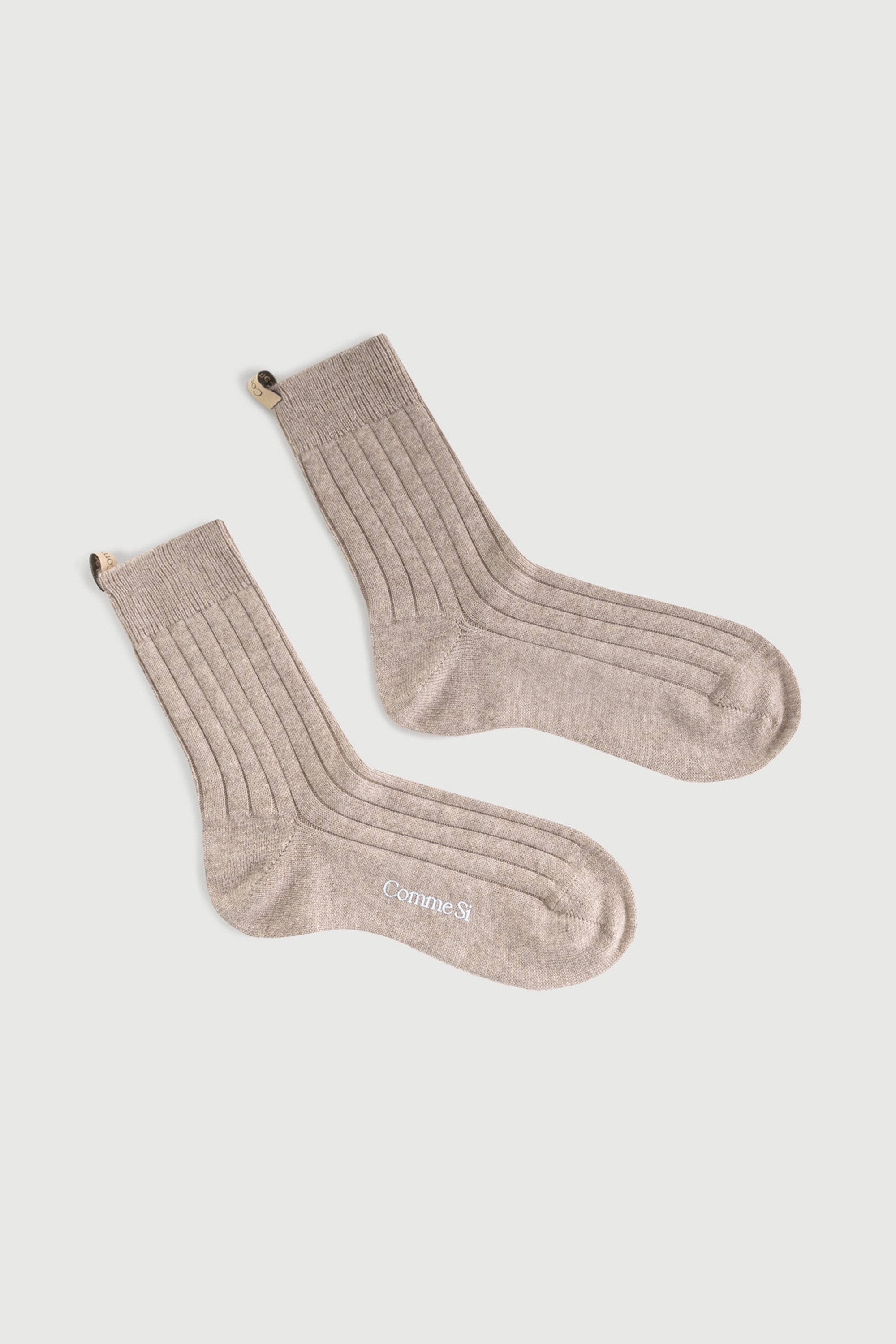 The Danielle Sock, Mongolian Cashmere, Oatmeal, Comme Si