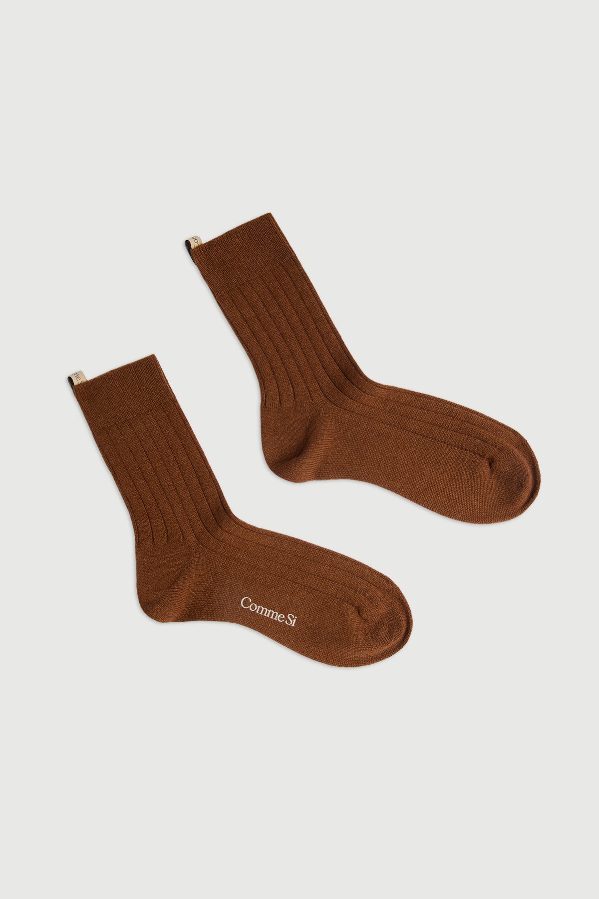 The Danielle Sock, Mongolian Cashmere, Pecan, Comme Si