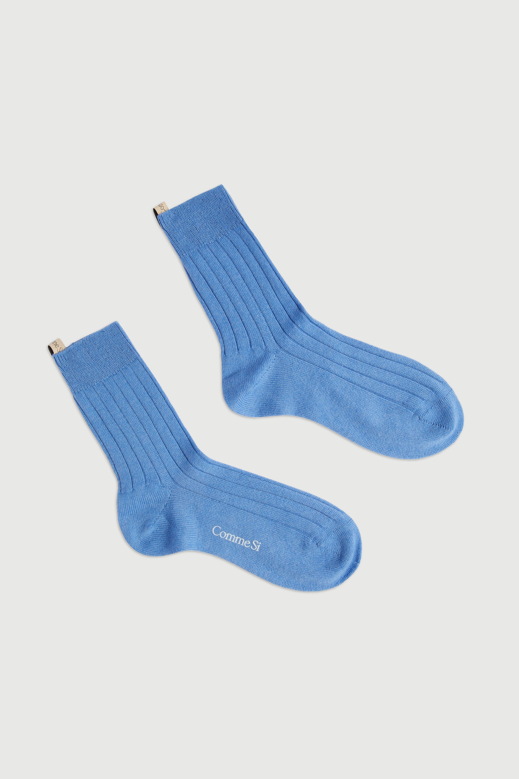 The Danielle Sock, Mongolian Cashmere, Sky Blue, Comme Si