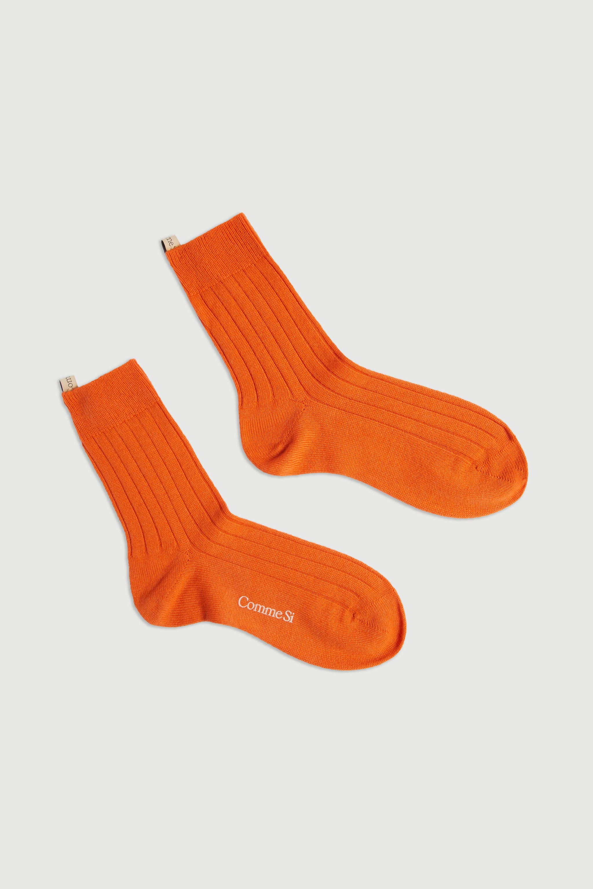 The Danielle Sock, Mongolian Cashmere, Tangerine, Comme Si