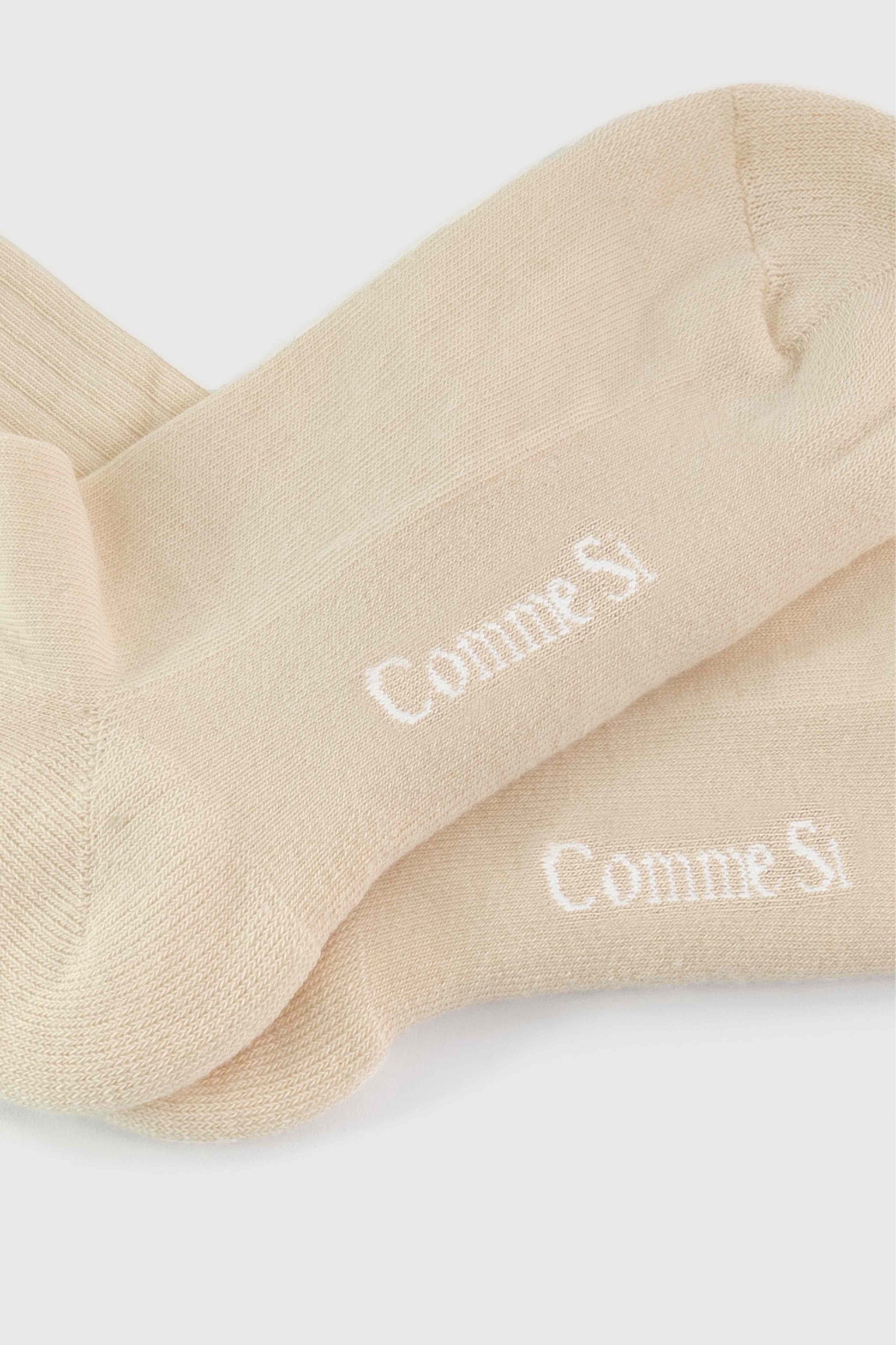 Footbed detail, The Everyday Sock in Biscuit, made with Organic Egyptian Cotton, by Comme Si