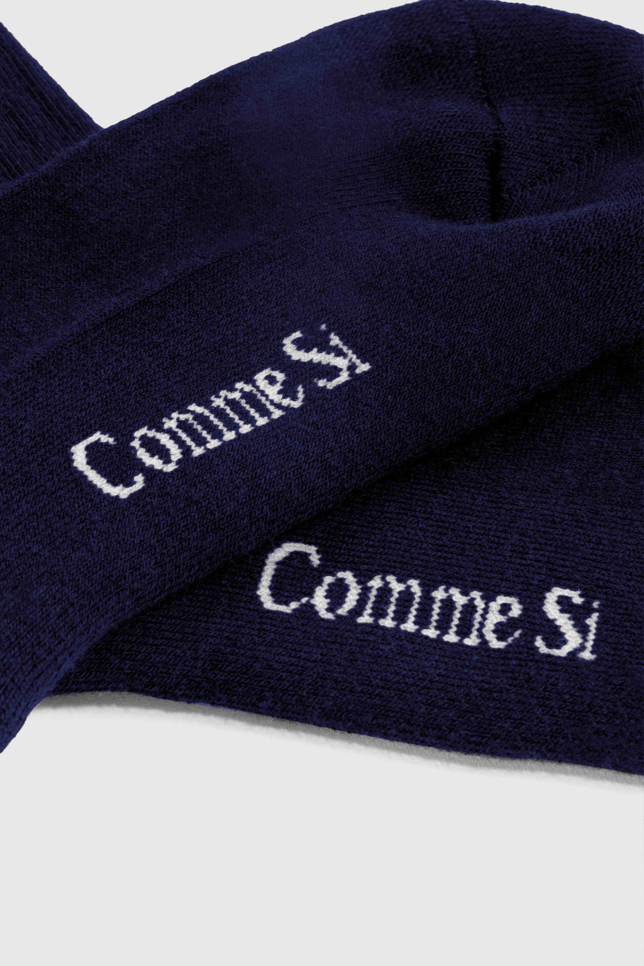 Footbed Detail, The Everyday Sock in Navy, made with Organic Egyptian Cotton, by Comme Si