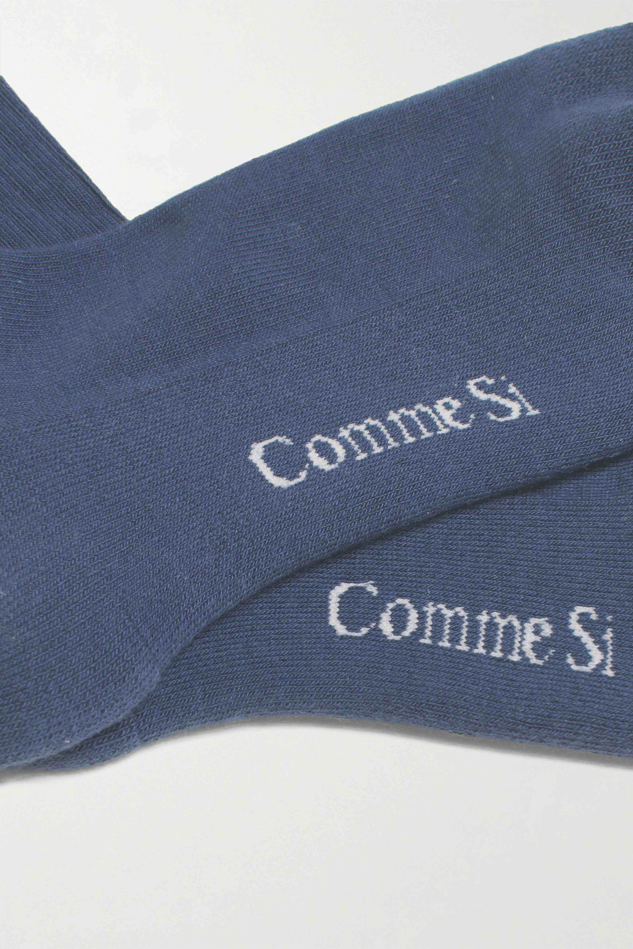 Footbed detail, The Everyday Sock in Neptune, made with Organic Egyptian Cotton, by Comme Si