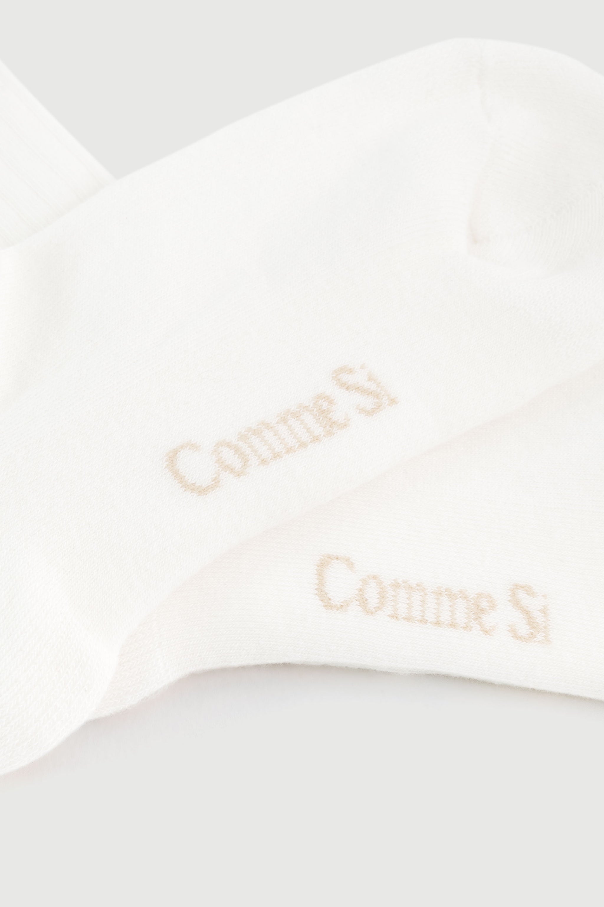 Footbed detail of The Everyday Sock in Off White, made with Organic Egyptian Cotton, by Comme Si