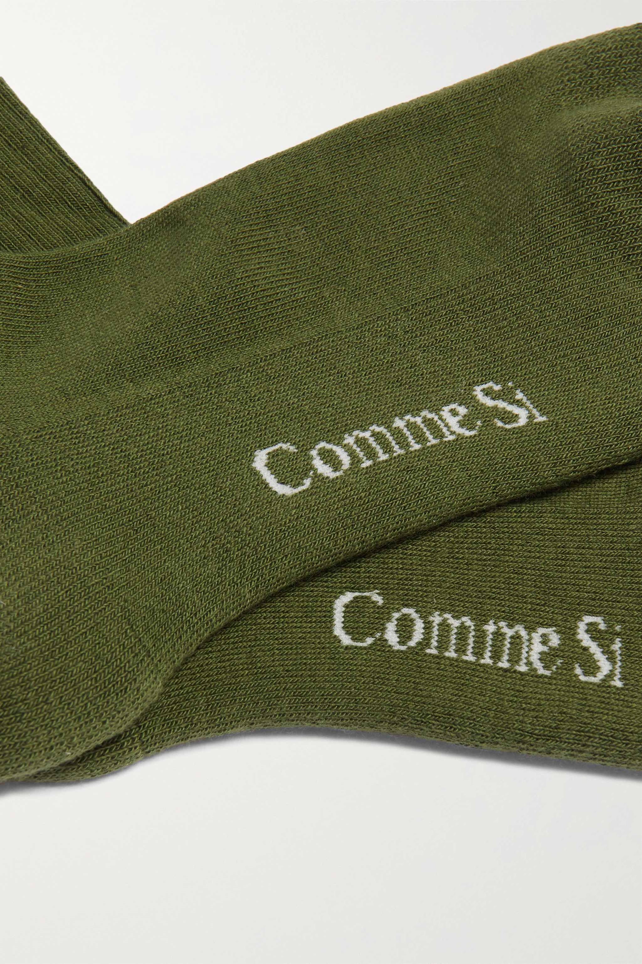 Footbed detail, The Everyday Sock in Olive, made with Organic Egyptian Cotton, by Comme Si