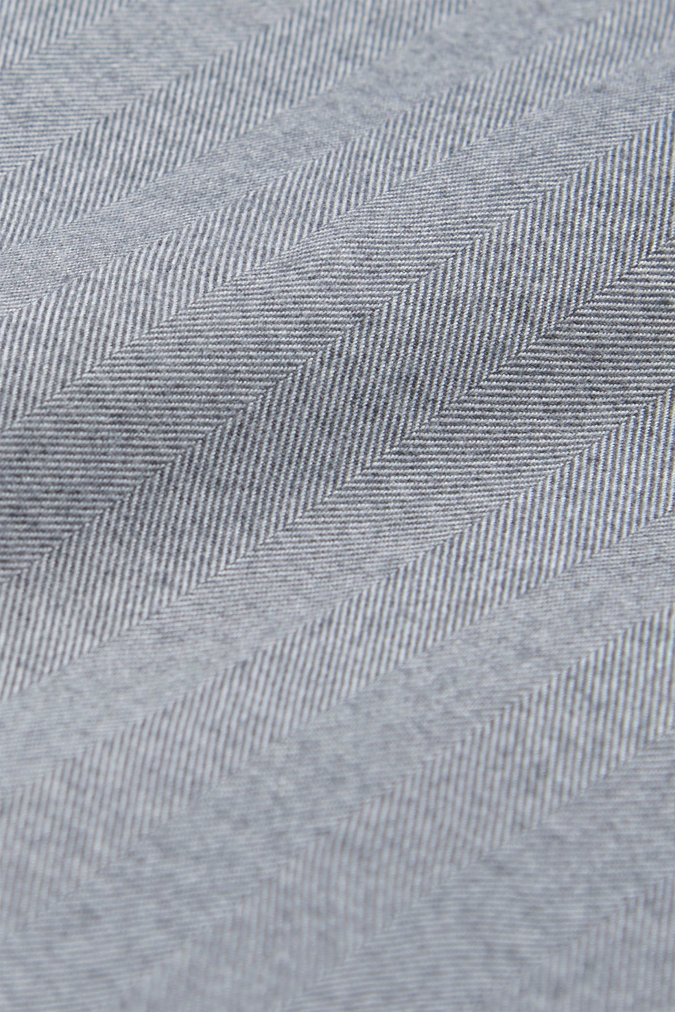 Fabric detail, La Boxer Alta in Grey Herringbone, cotton flannel, Comme Si