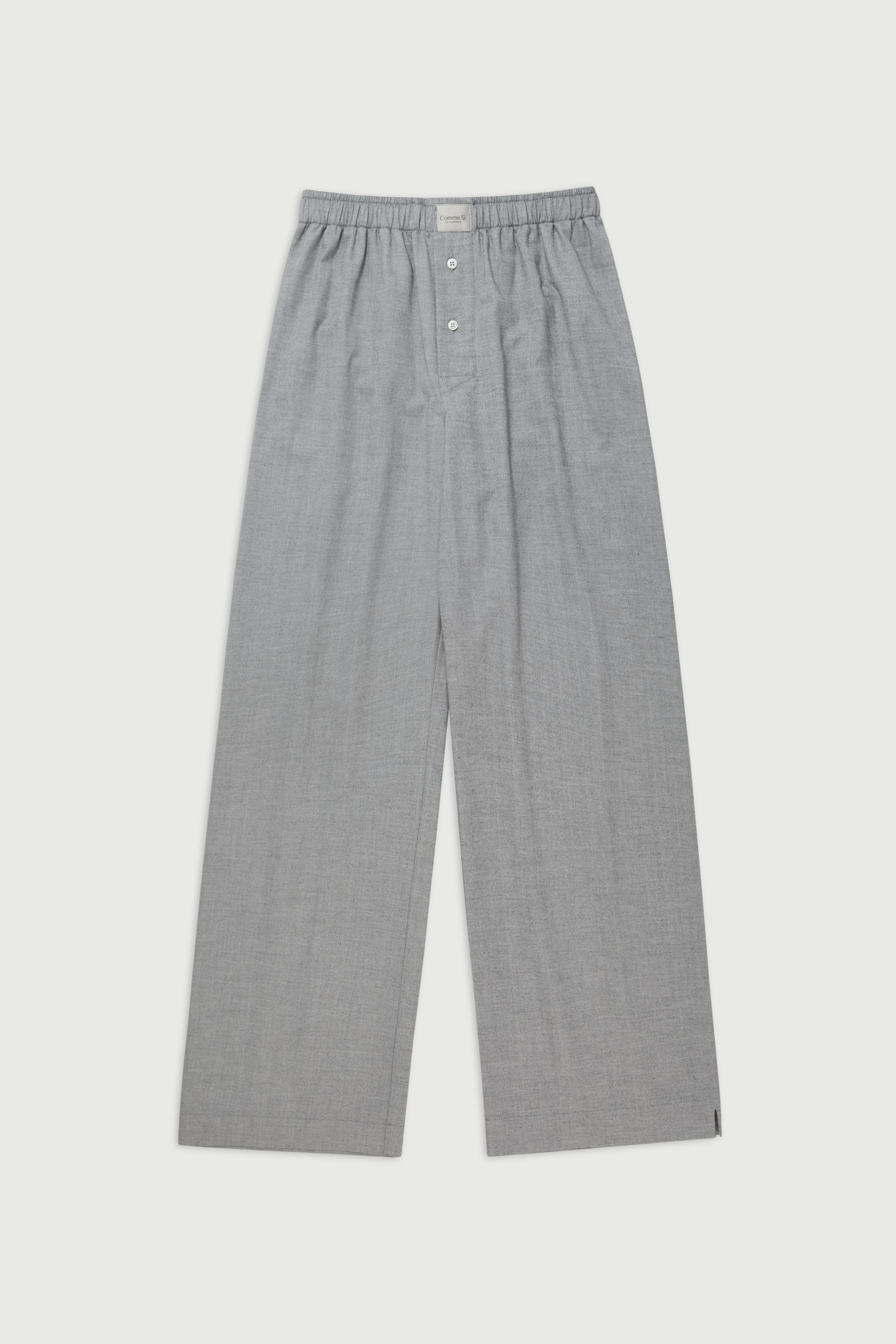 La Boxer Alta in Grey Herringbone, cotton flannel