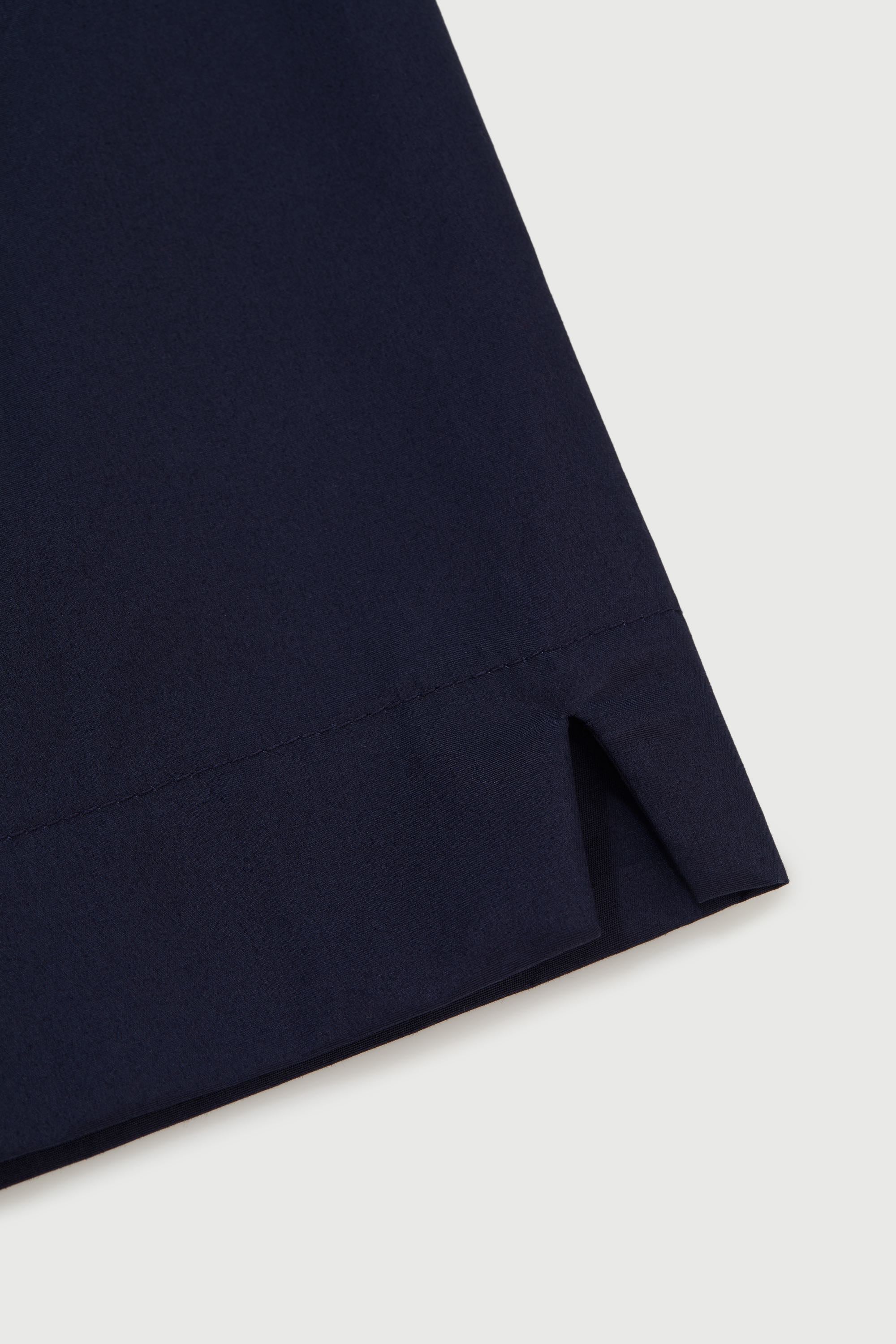 Hem detail, La Boxer Classica, Navy, Italian Cotton Poplin, Comme Si