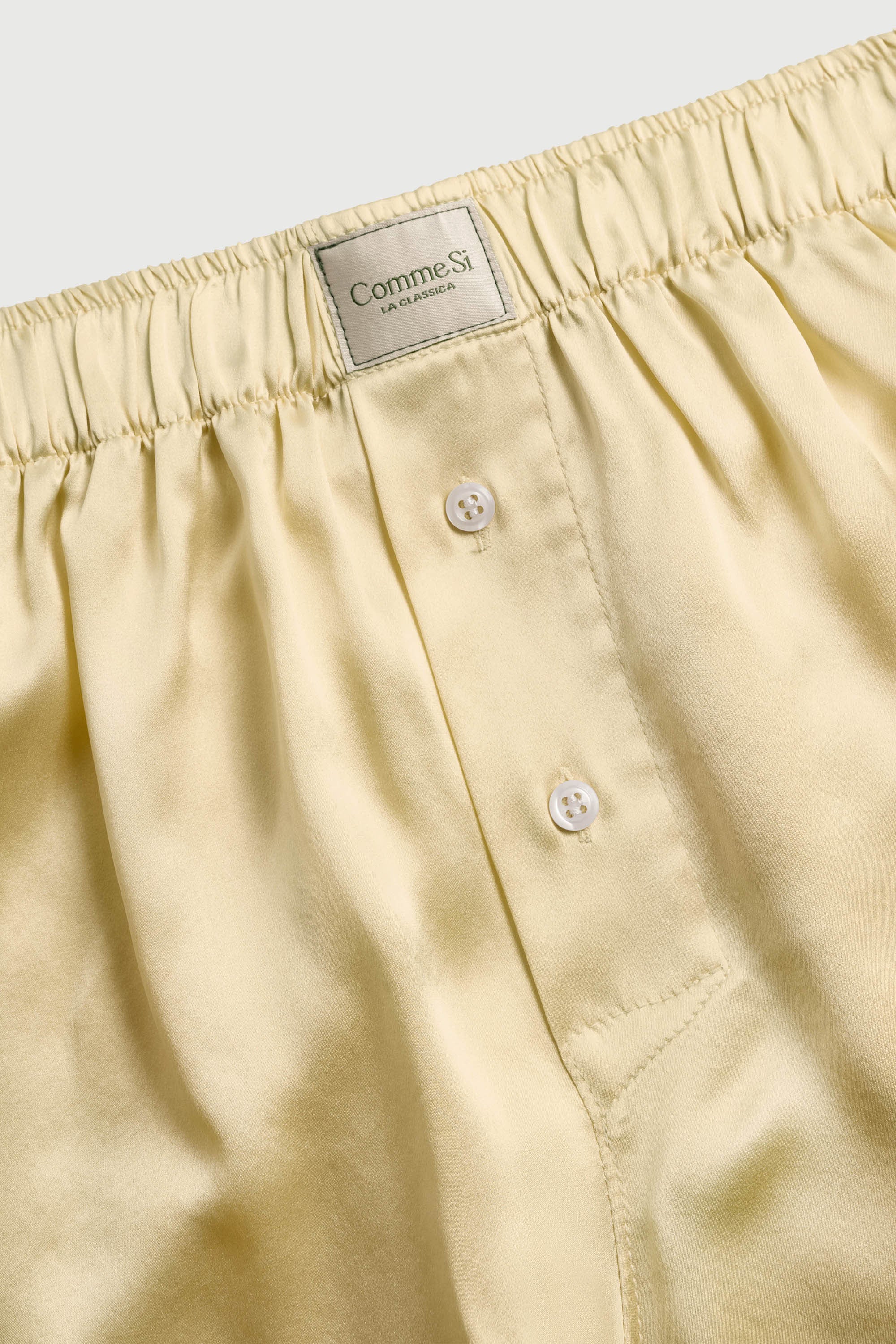 Waistband detail, La Boxer Classica, Silk, Butter, Comme Si