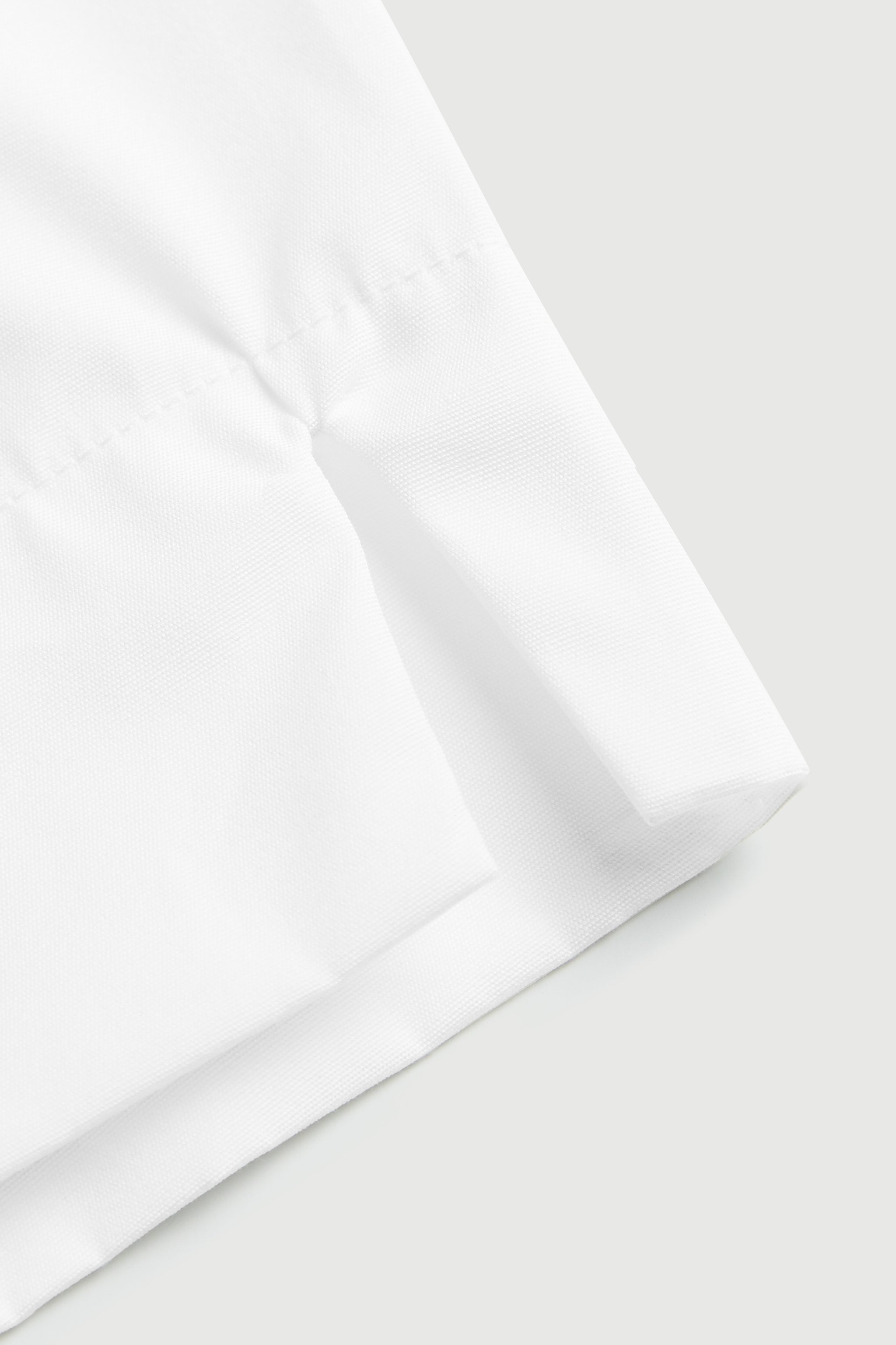 Hem detail, La Boxer Classica, White, Italian Cotton Poplin, Comme Si