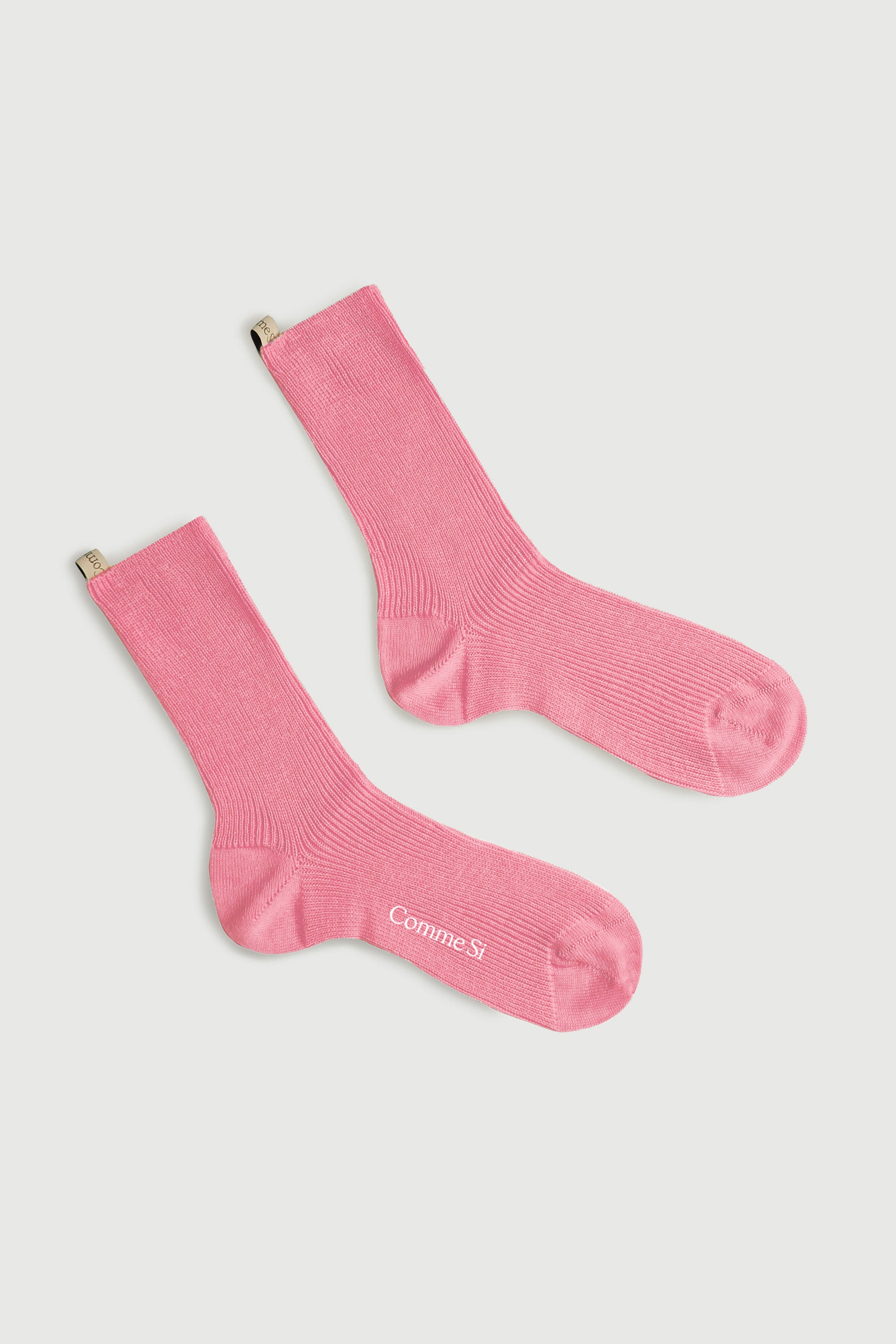 The Merino Sock in flamingo, pink merino wool